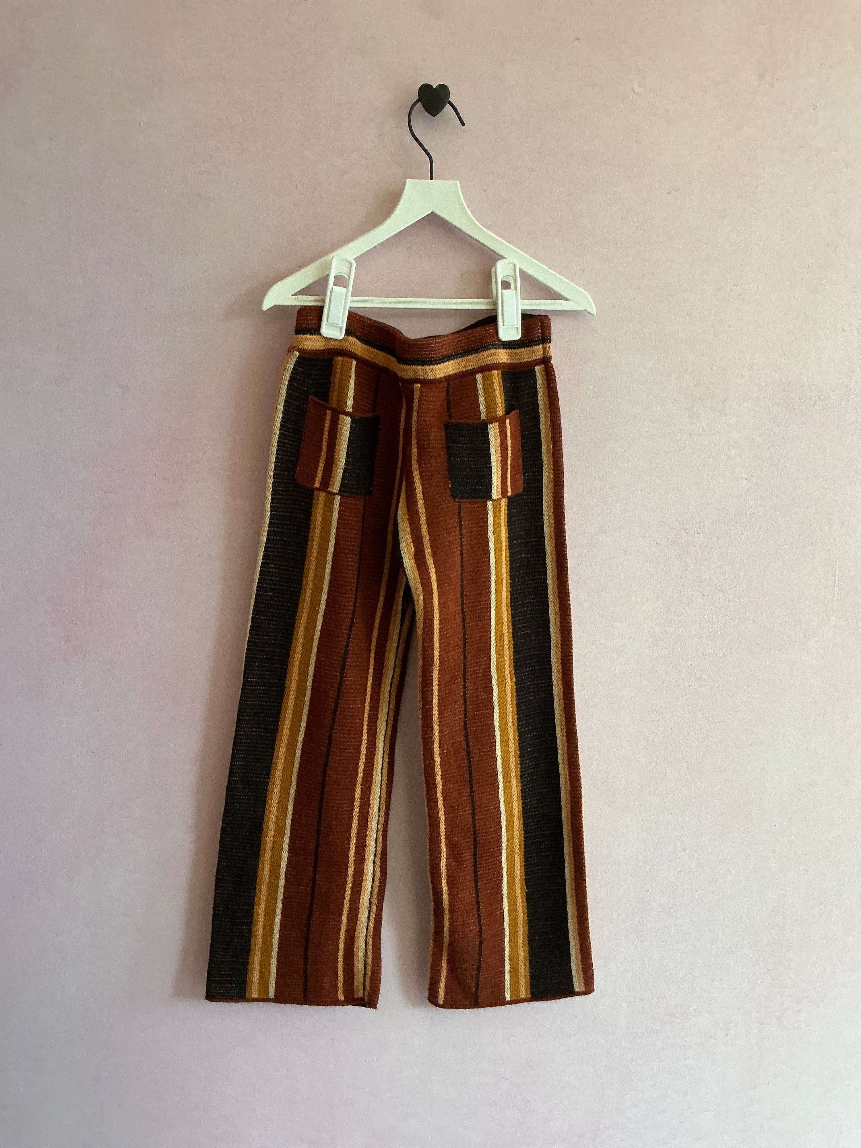 Misha & Puff Brown Orange Stripe Pants / 3-4