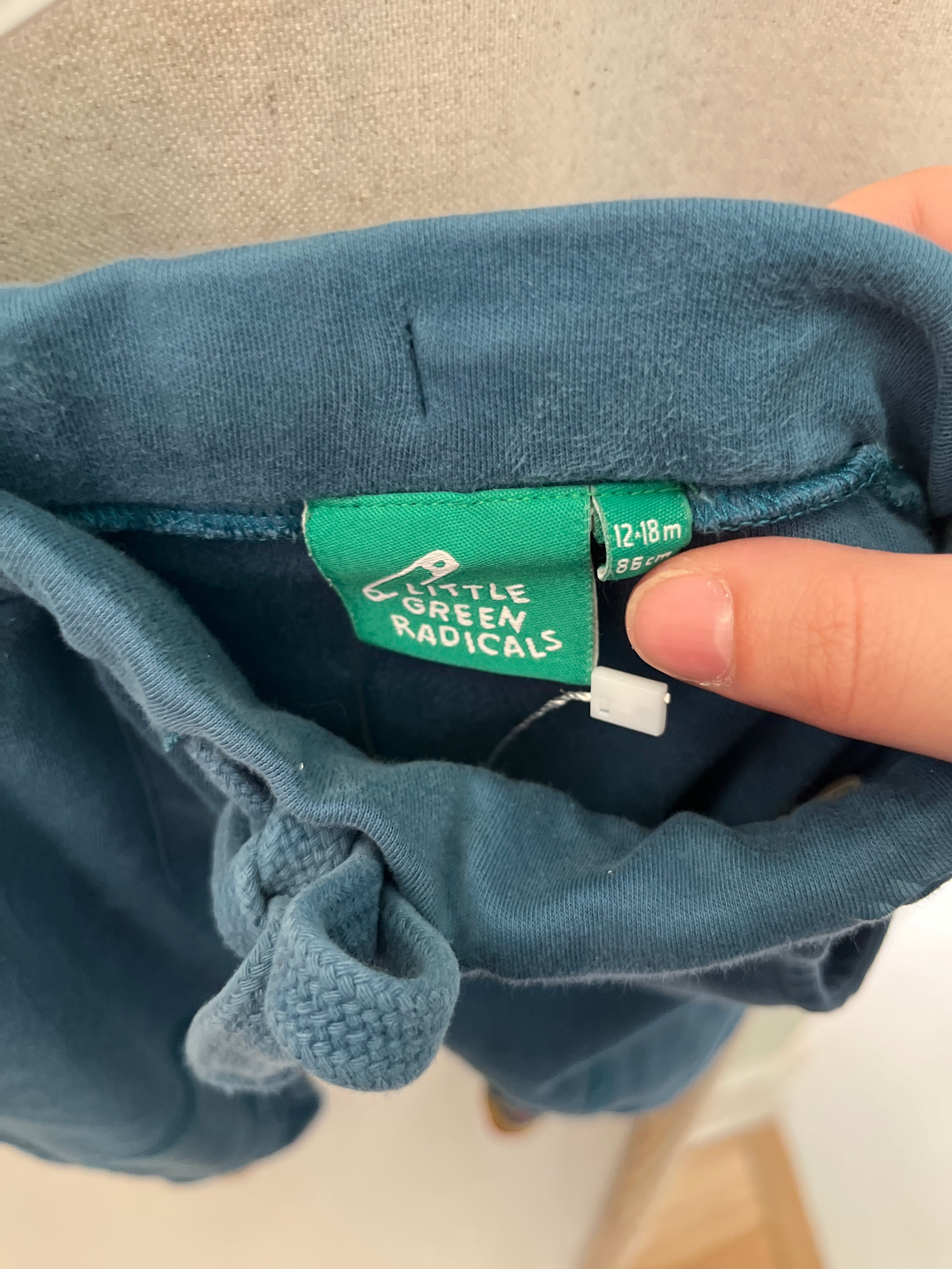 Little Green Radicals Teal Patch Knee Pants / 12-18 months