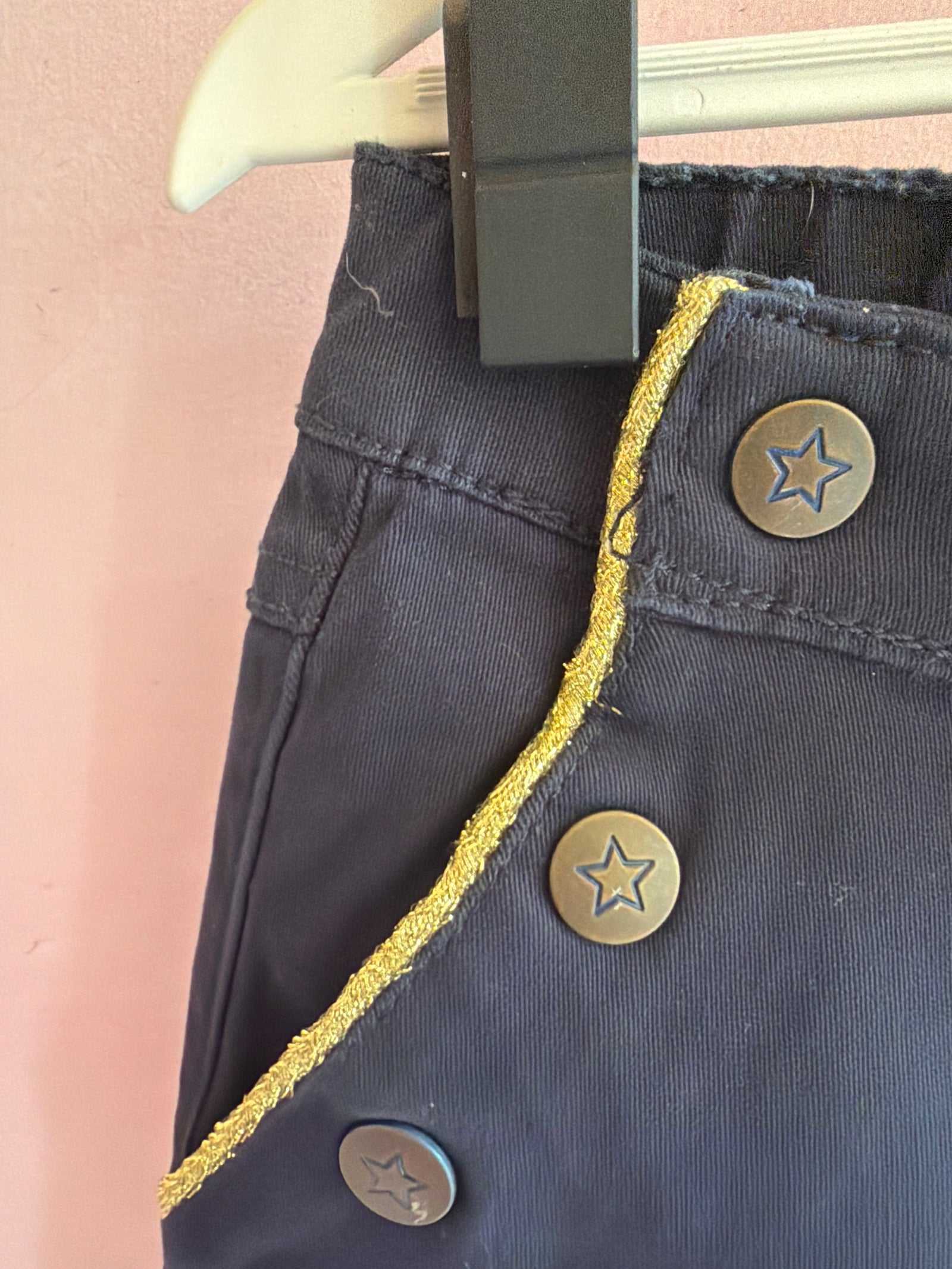Tissaia Sailor Style Heart Patch Jeans / 6