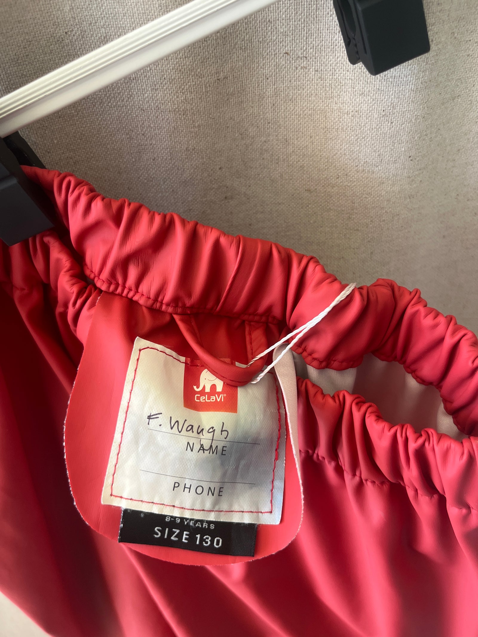 CeLaVie Red Rain Pants / 8