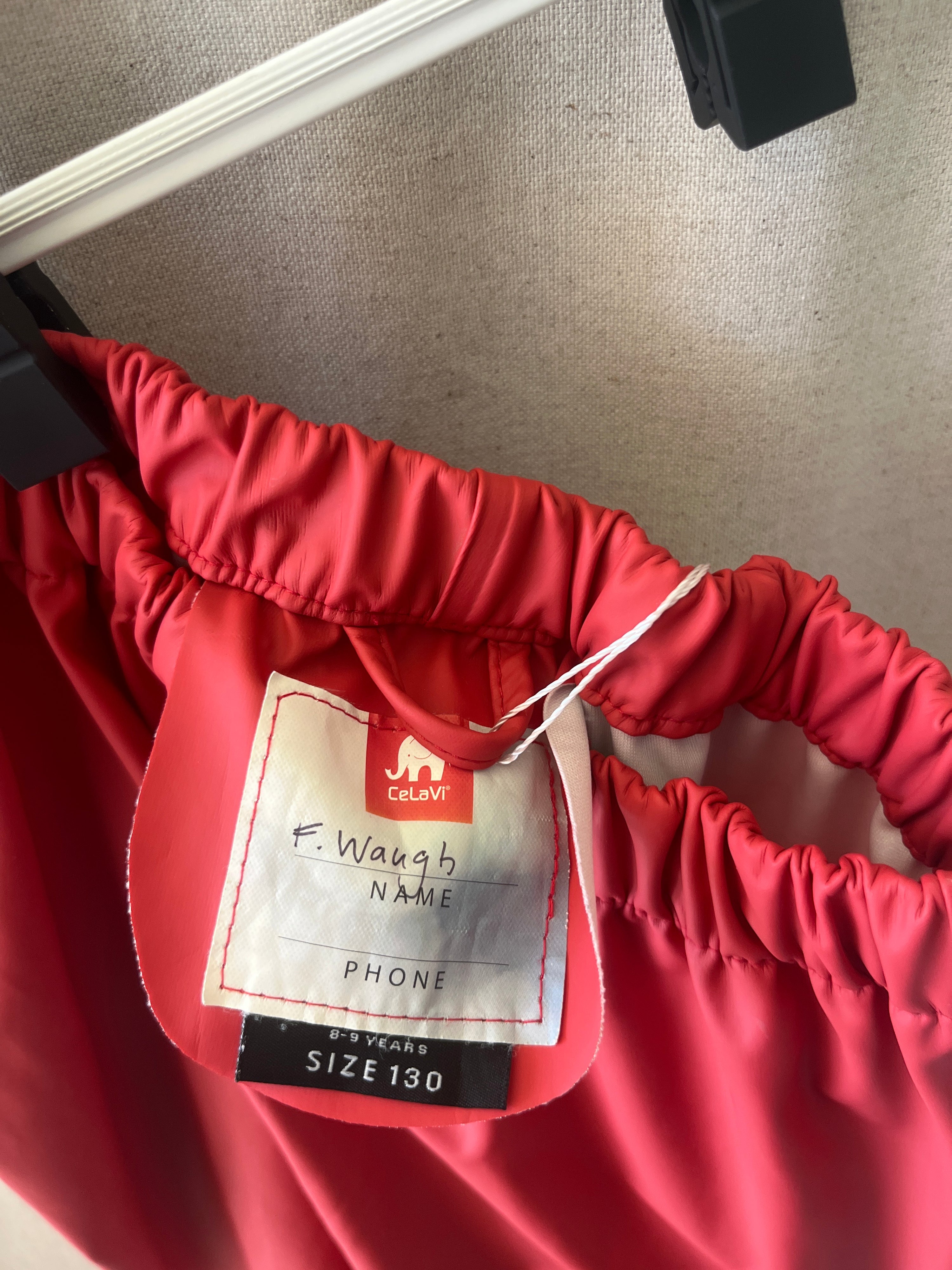 CeLaVie Red Rain Pants / 8