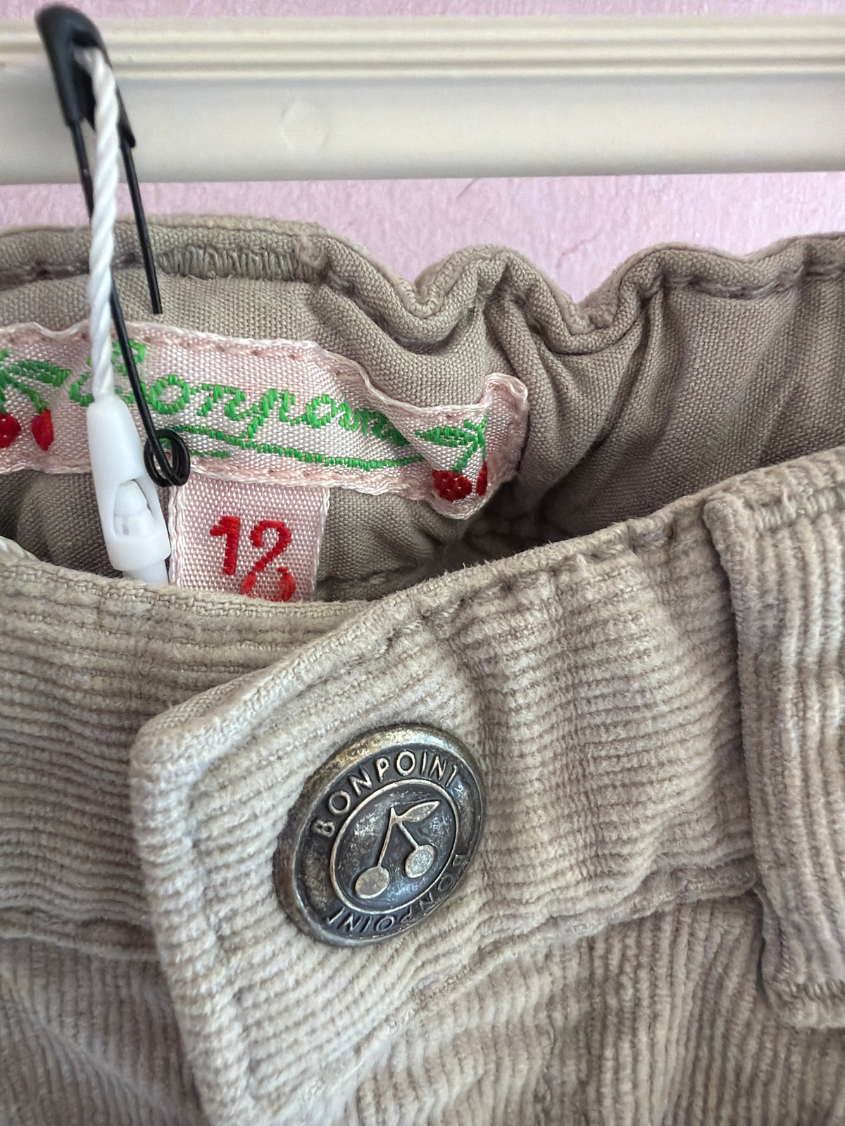 Bonpoint Smoky Ash Corduroy Pants / 12 months