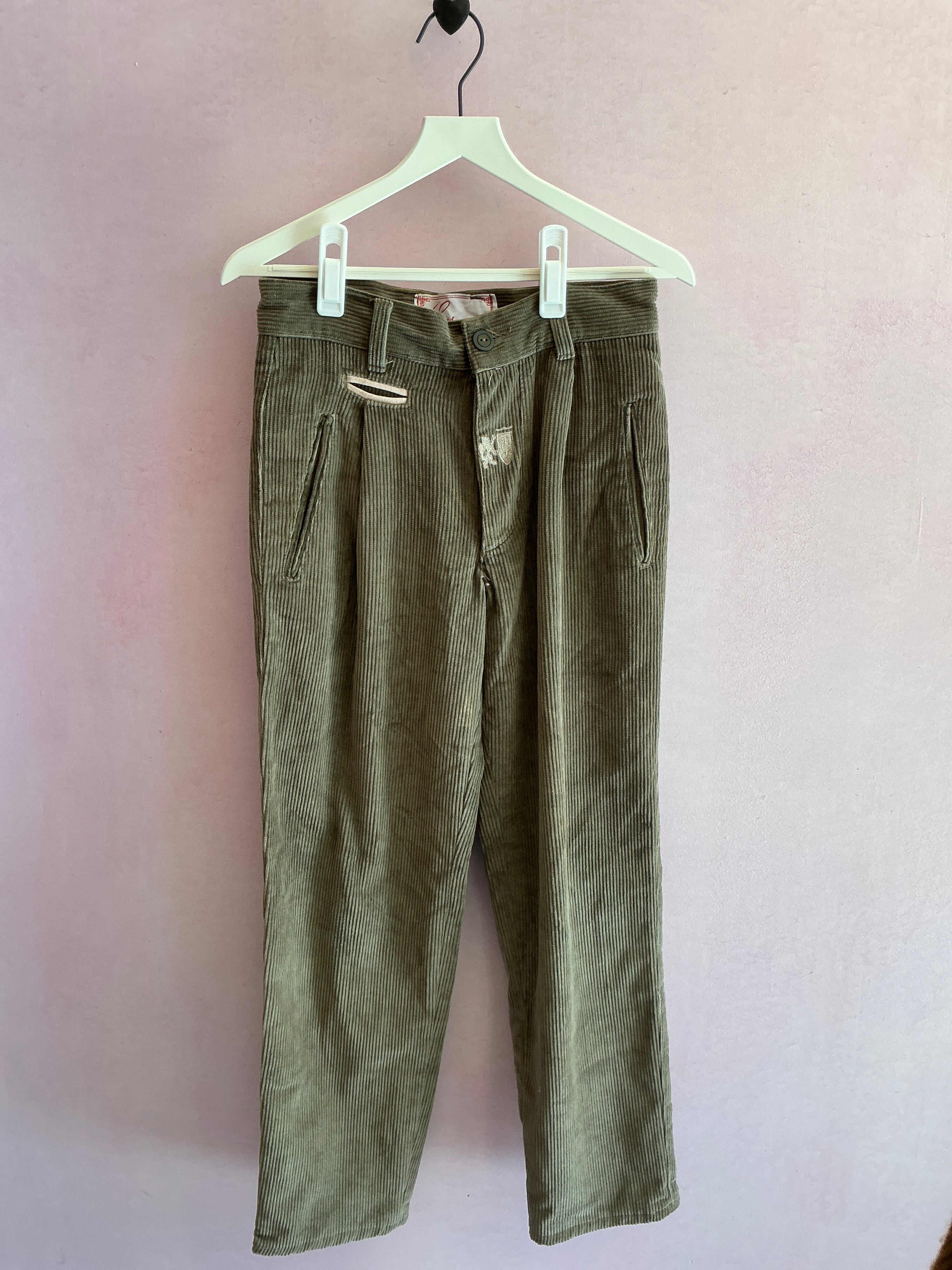 vintage Italian Olive Pants / Juniors 36