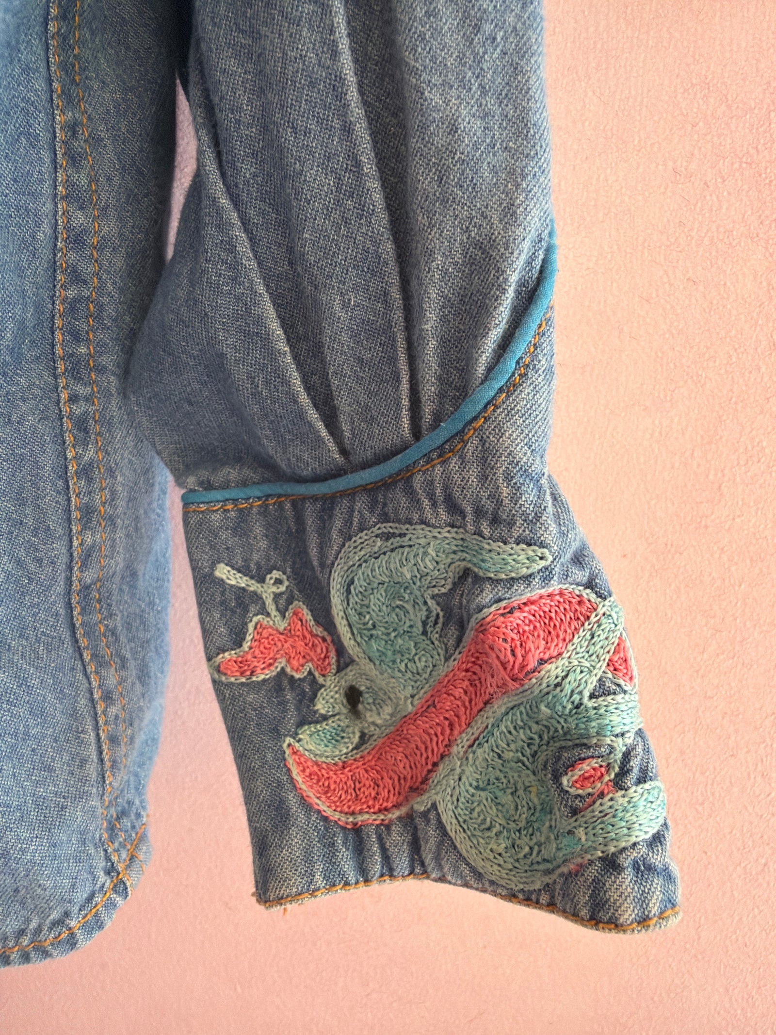Tru-West by Rockmount Ranch Wear Chain Stitch Embroidered Western Snap Shirt