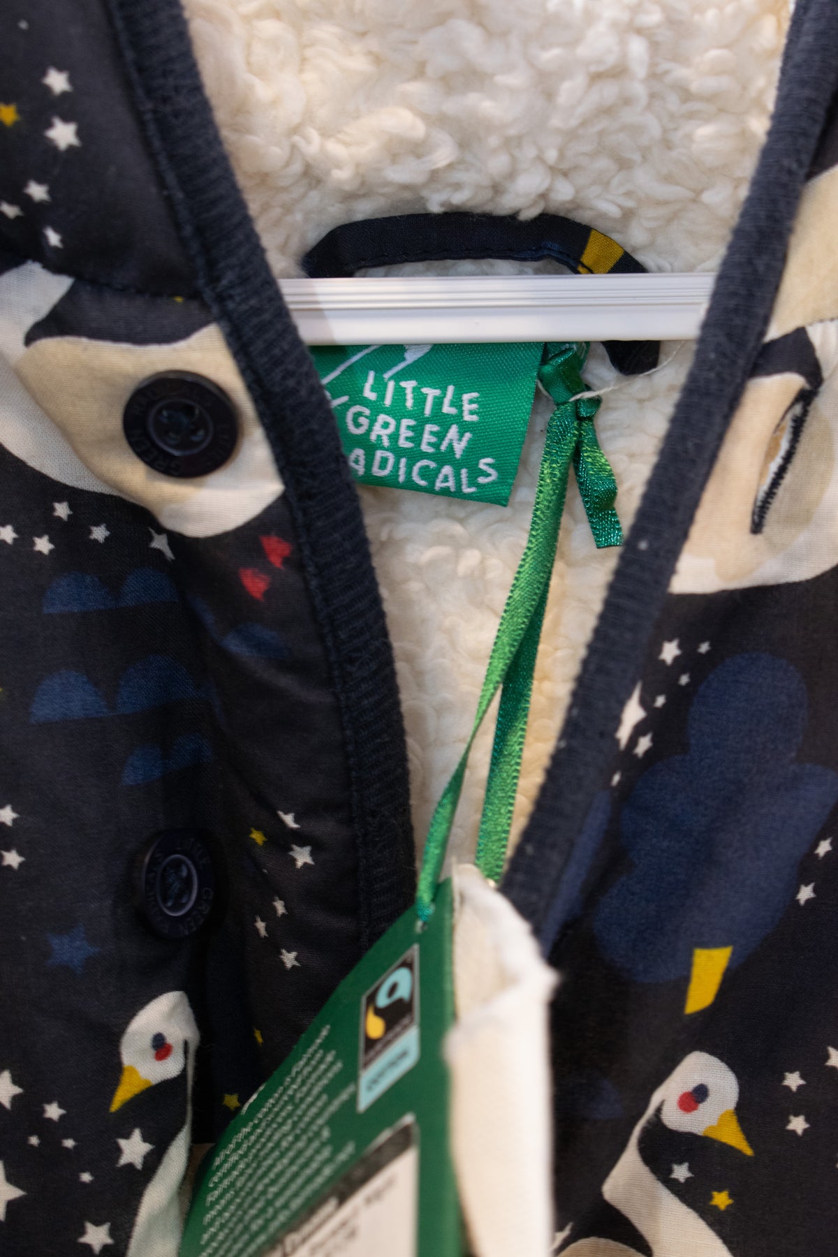 NWTs Little Green Radicals Sherpa Lined Swan Snow Suit / 9-12 months