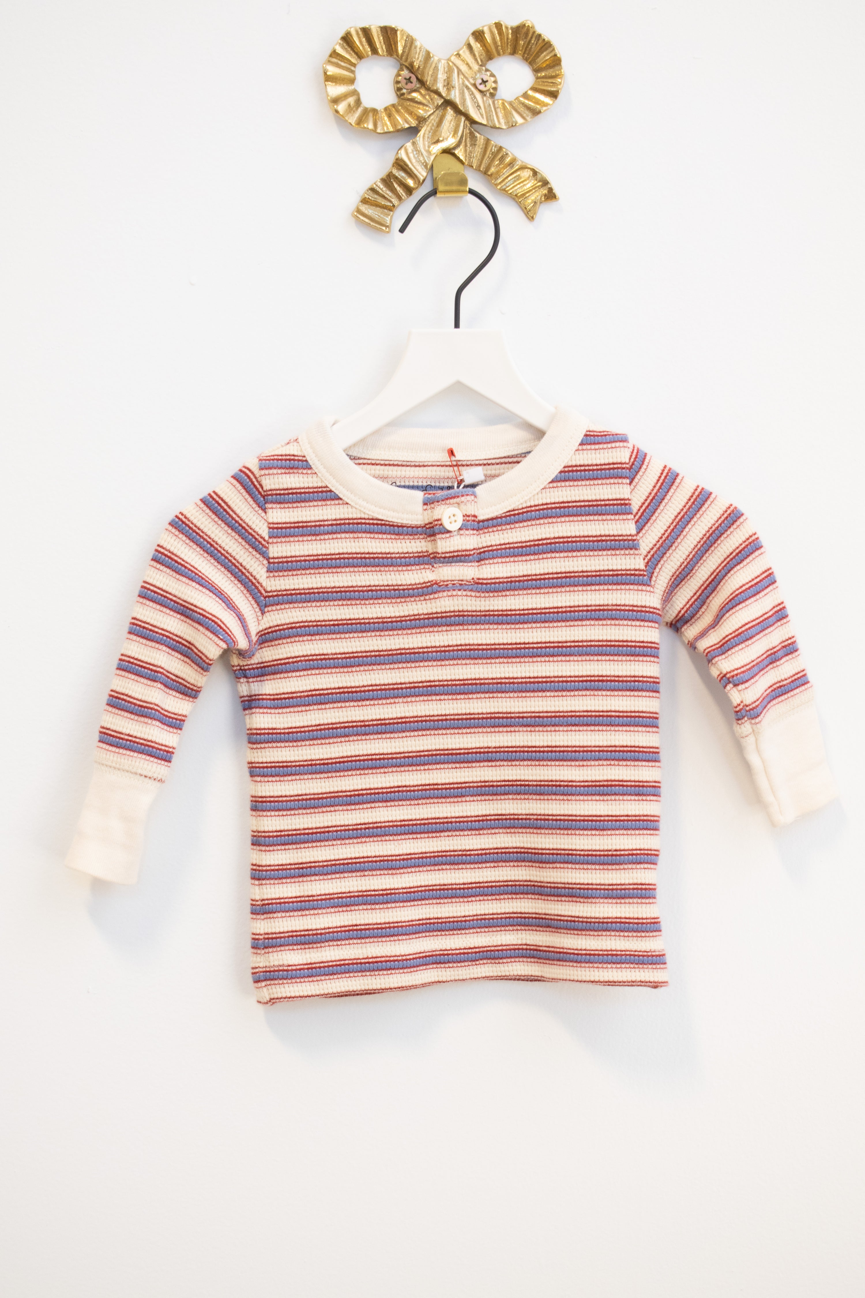fin & vince Striped Henley / 3-6 months