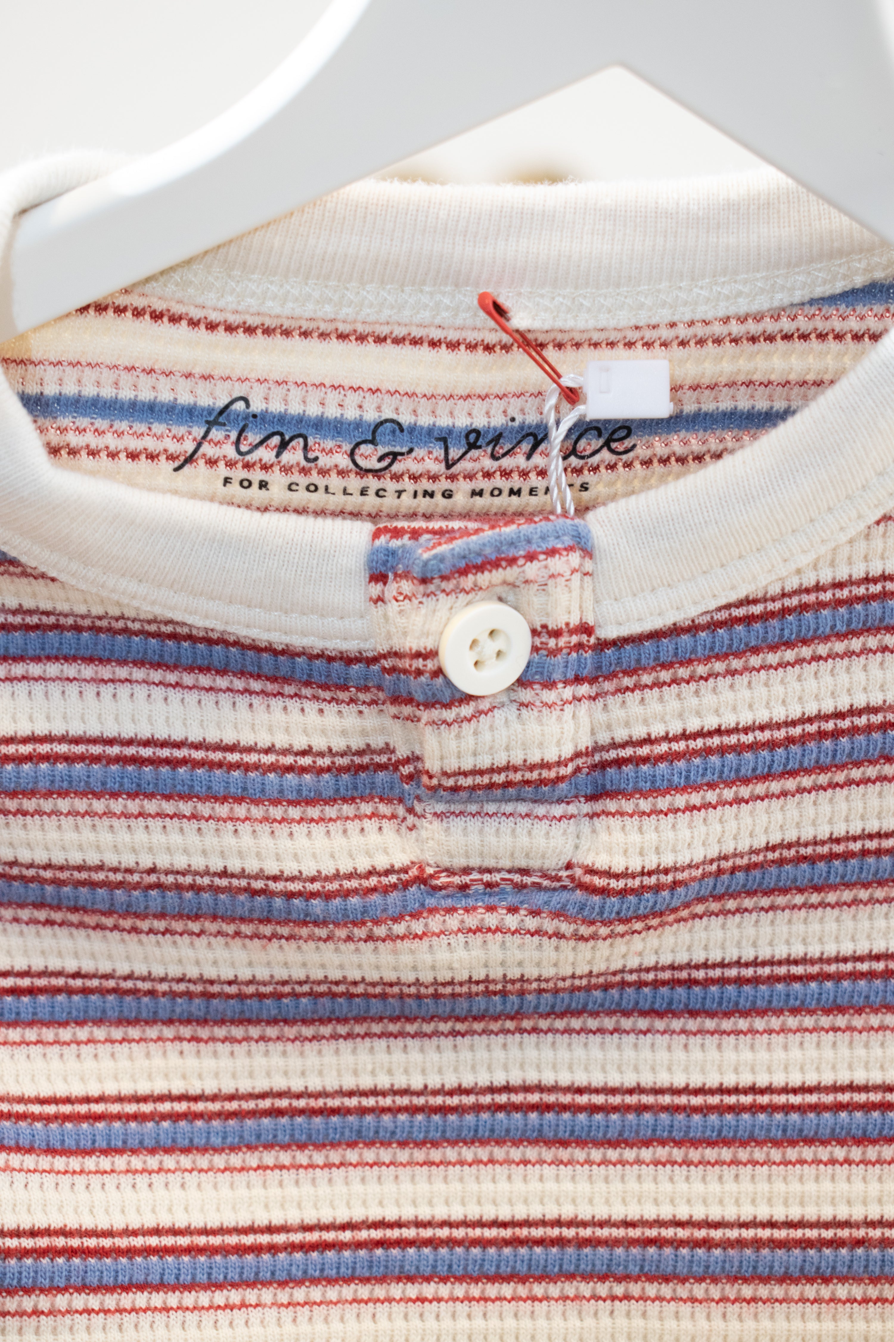 fin & vince Striped Henley / 3-6 months