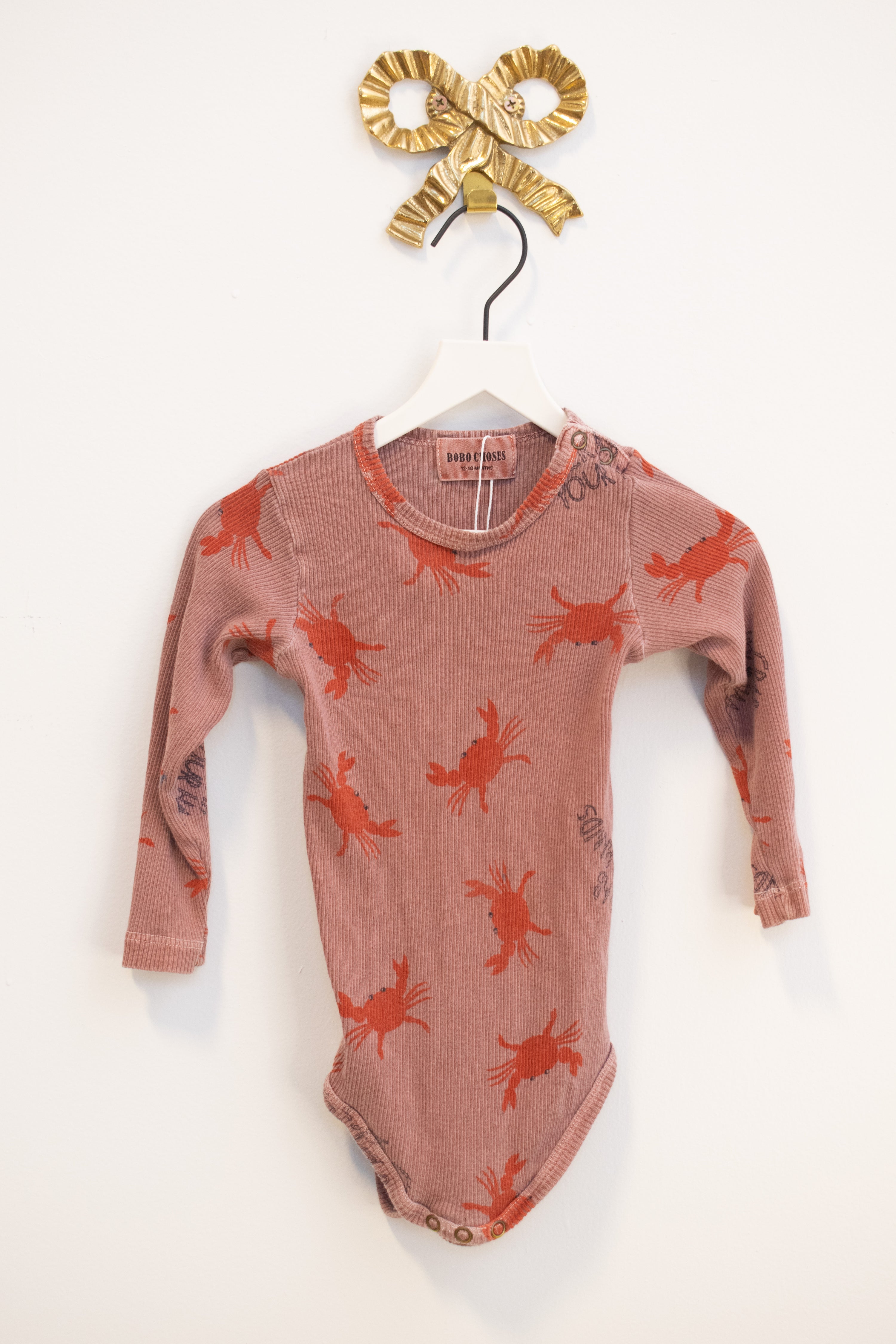 Bobo Choses Crab Baby Onesie / 12-18 months