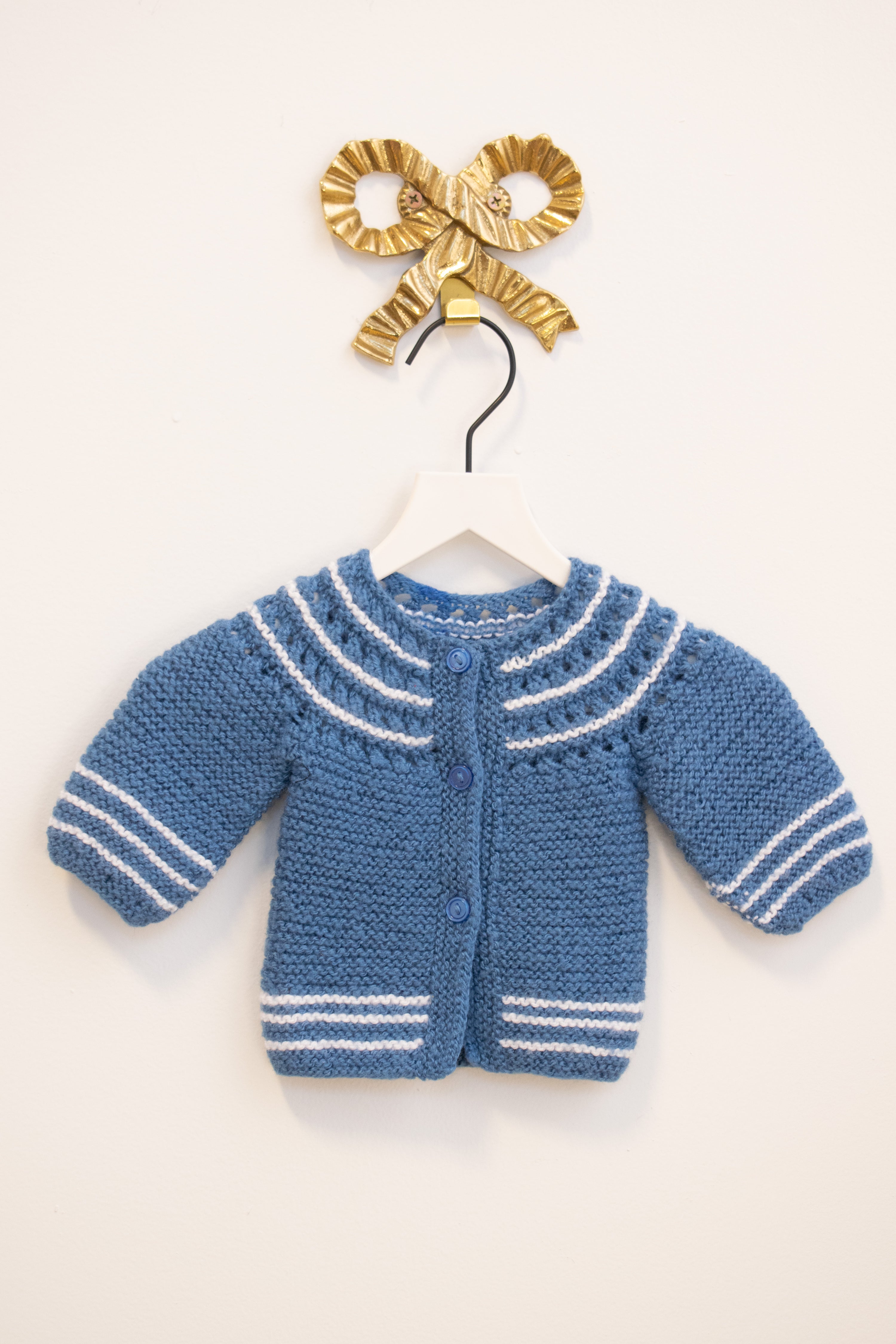 Vintage Knit Blue Sweater / 0-3