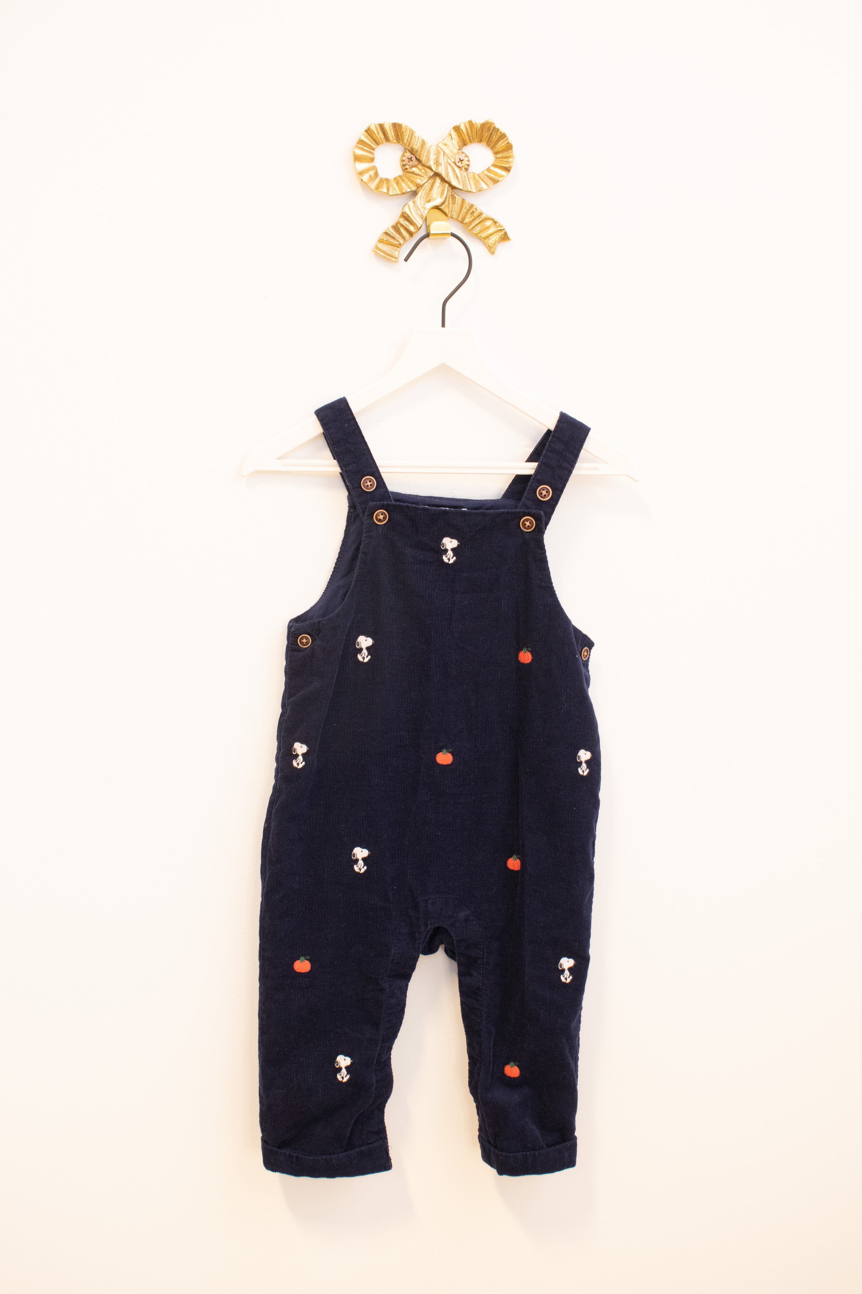 Janie and Jack Navy Snoopy Overalls / 6-12 months