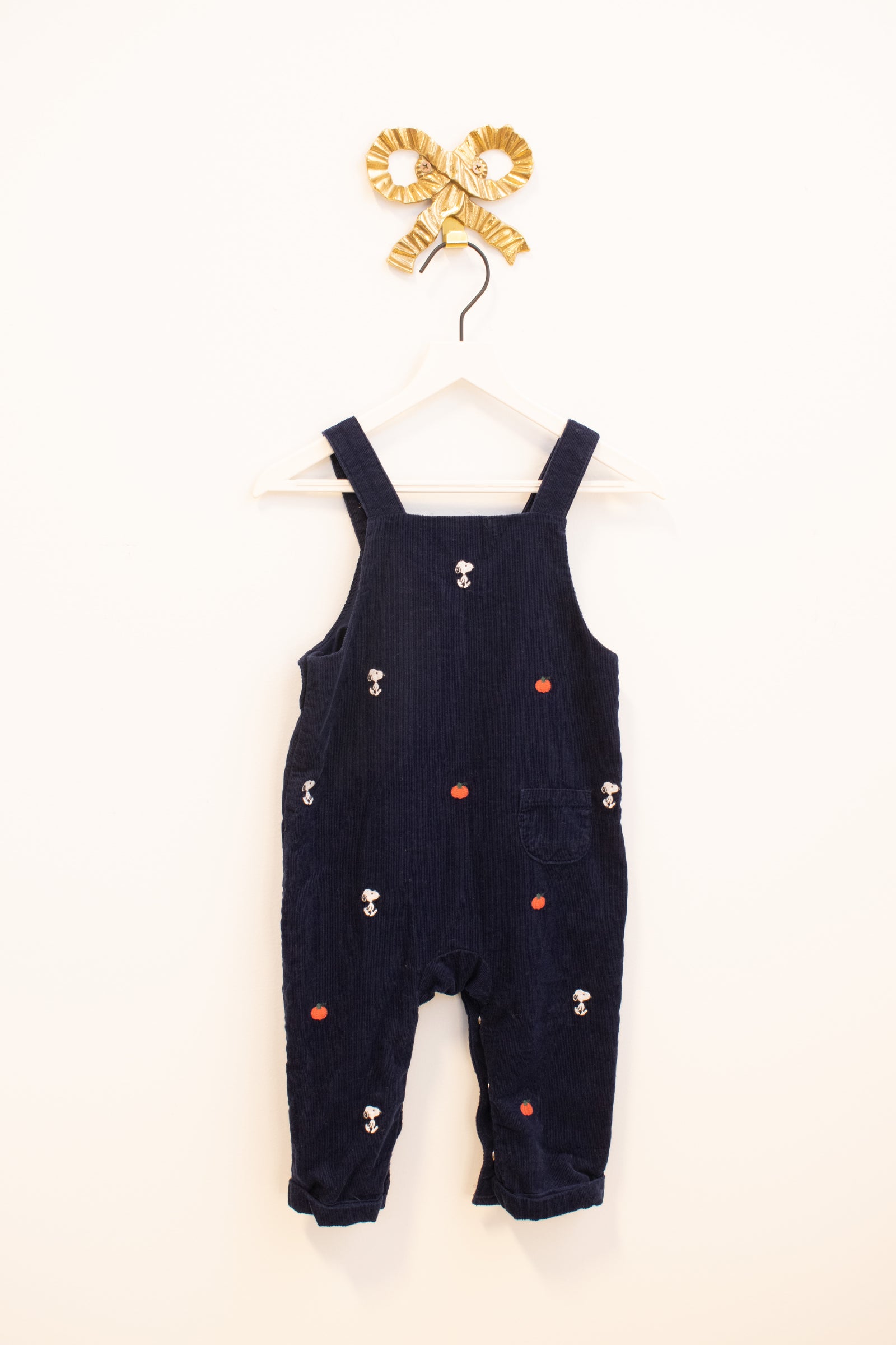 Janie and Jack Navy Snoopy Overalls / 6-12 months