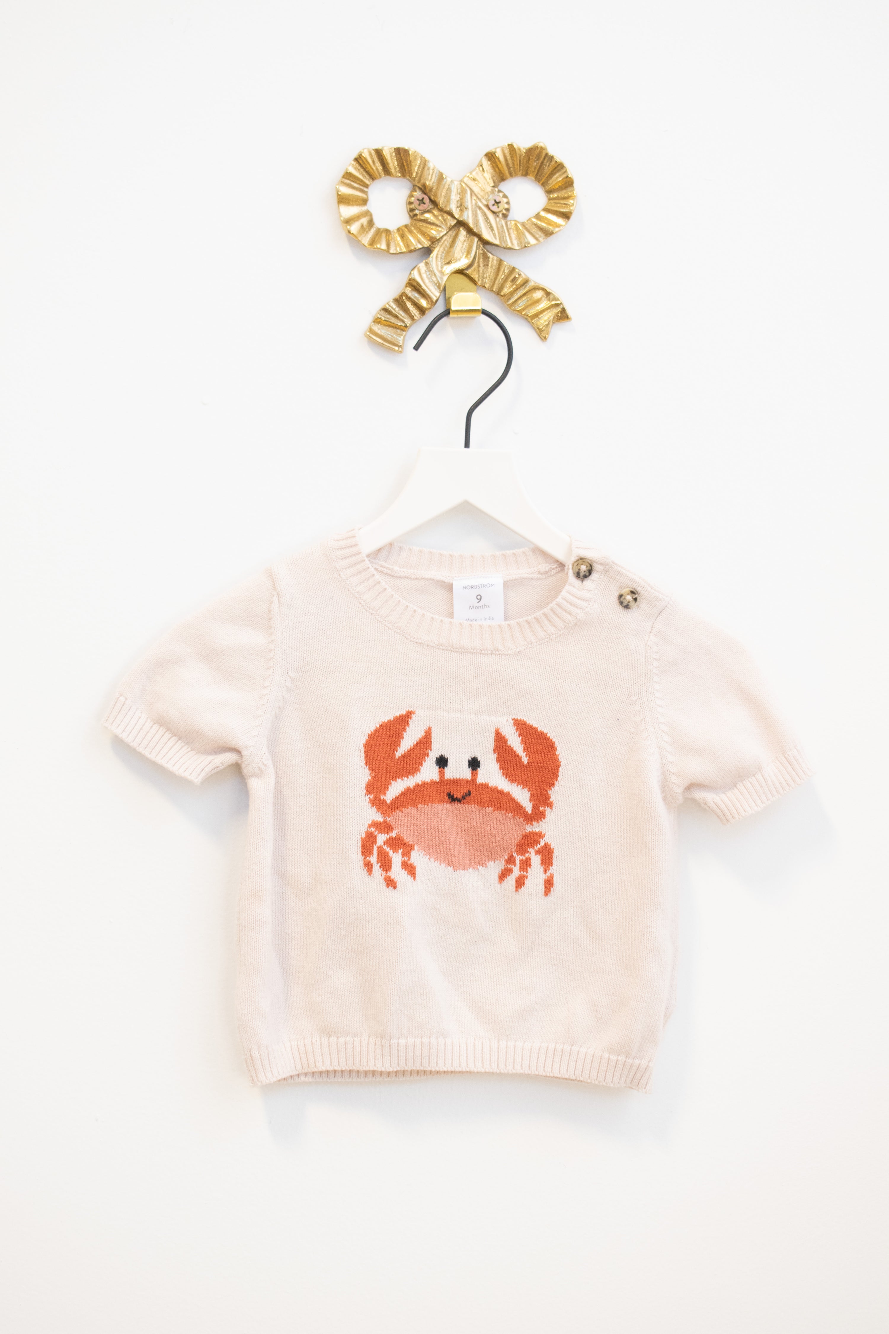 Nordstrom Cream Crab Sweater / 9 months