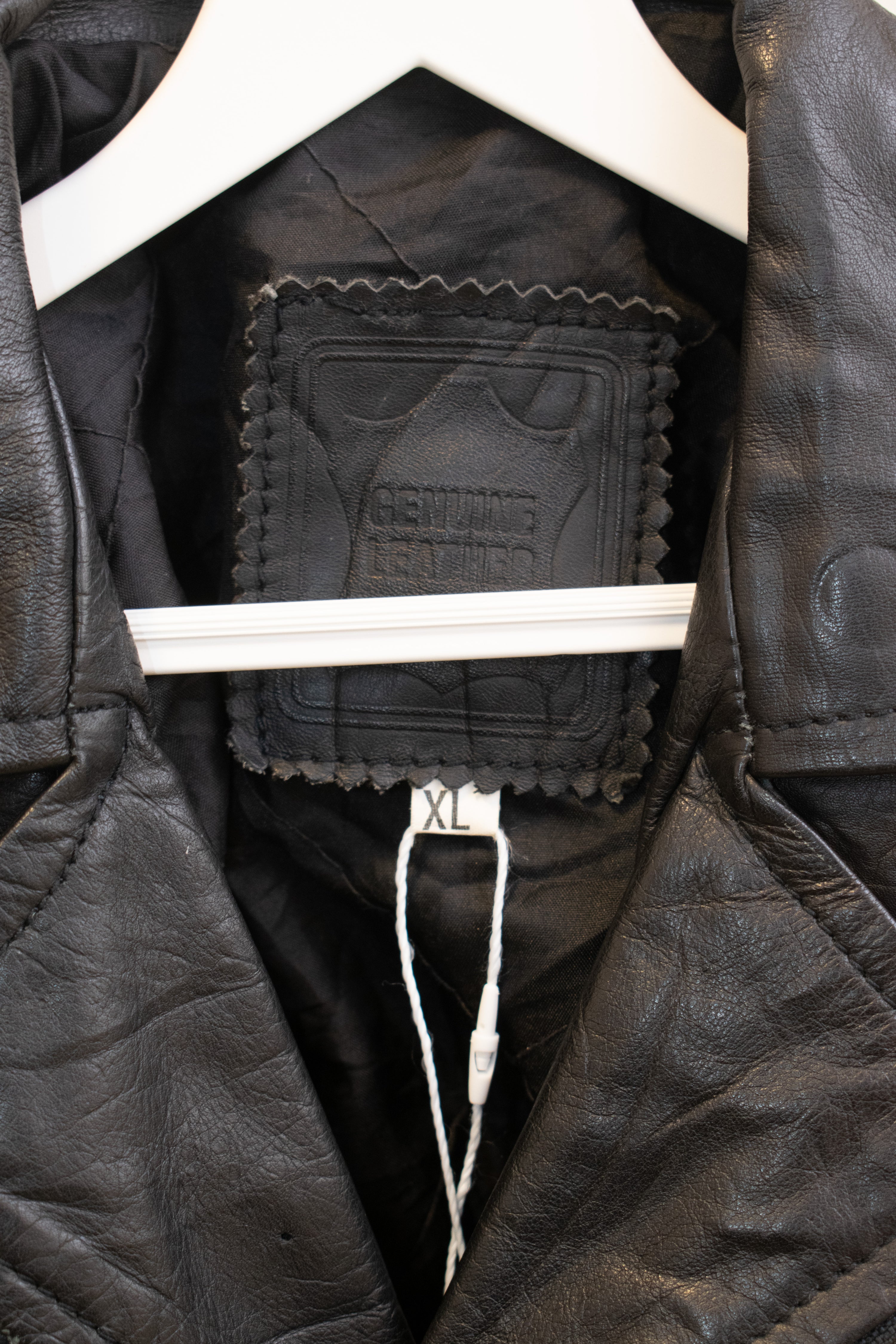 vintage Faux Motorcycle Jacket / Youth XL