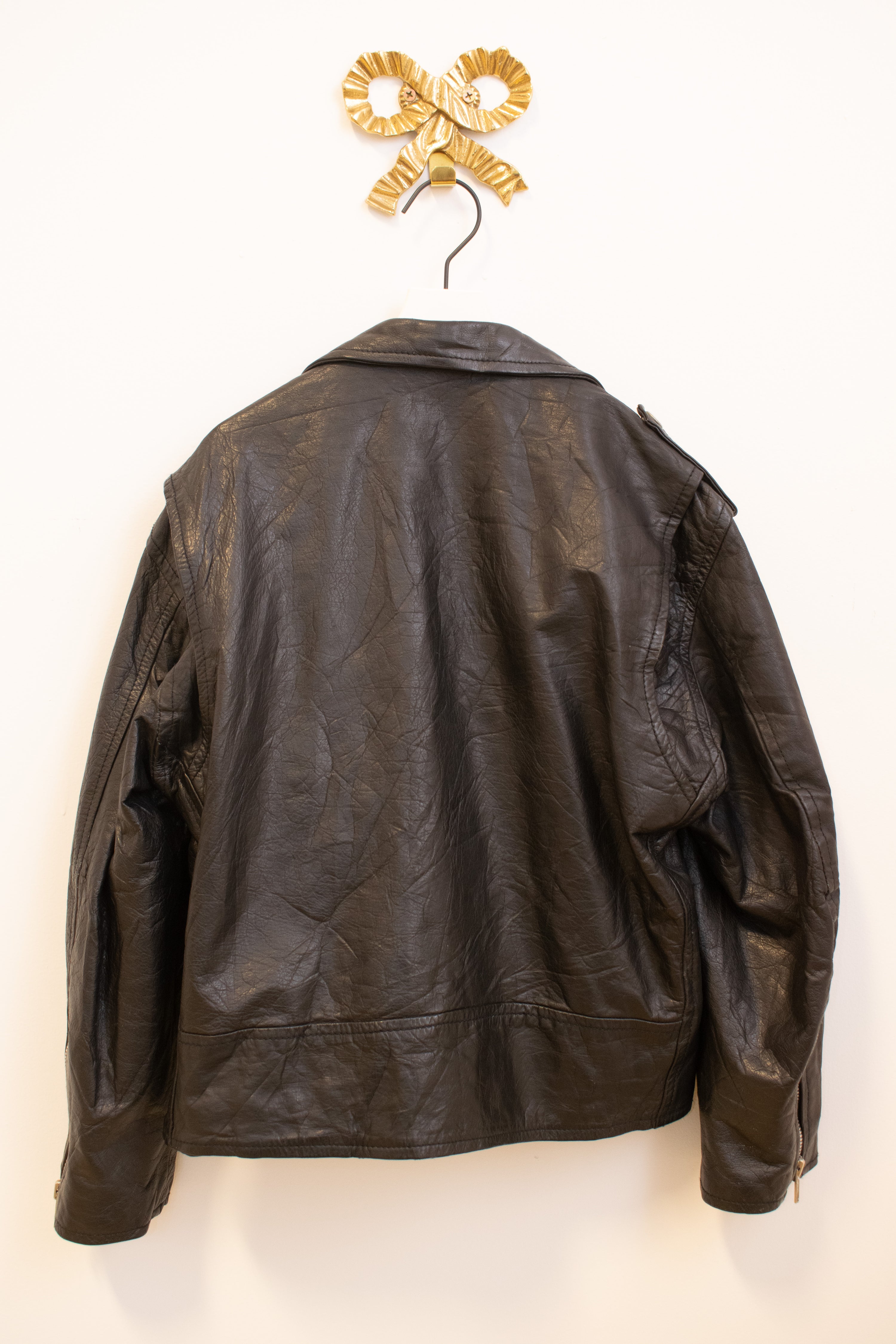 vintage Faux Motorcycle Jacket / Youth XL