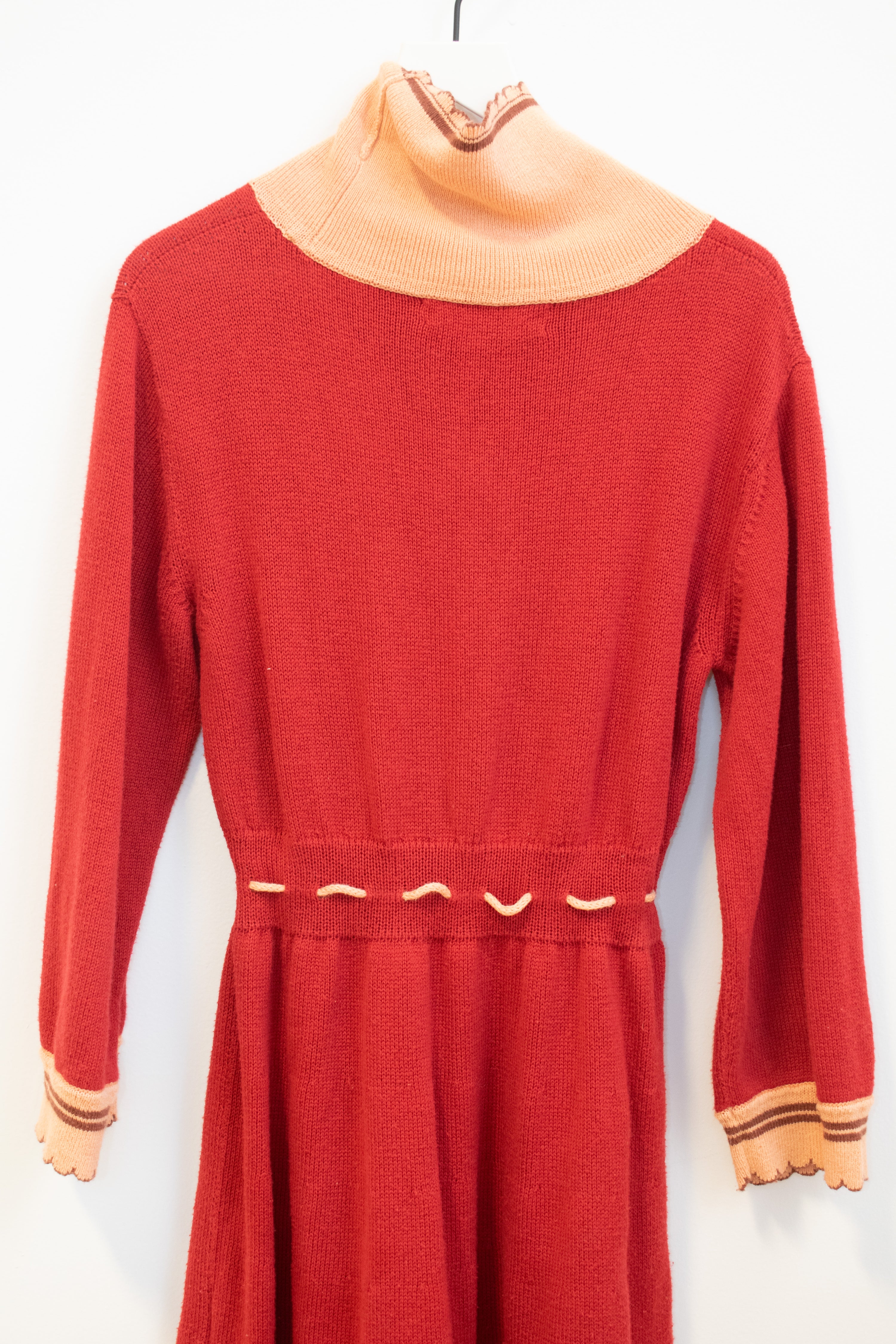 Misha & Puff Creatively Mended Red Peach Ruffle Dress / 6-7