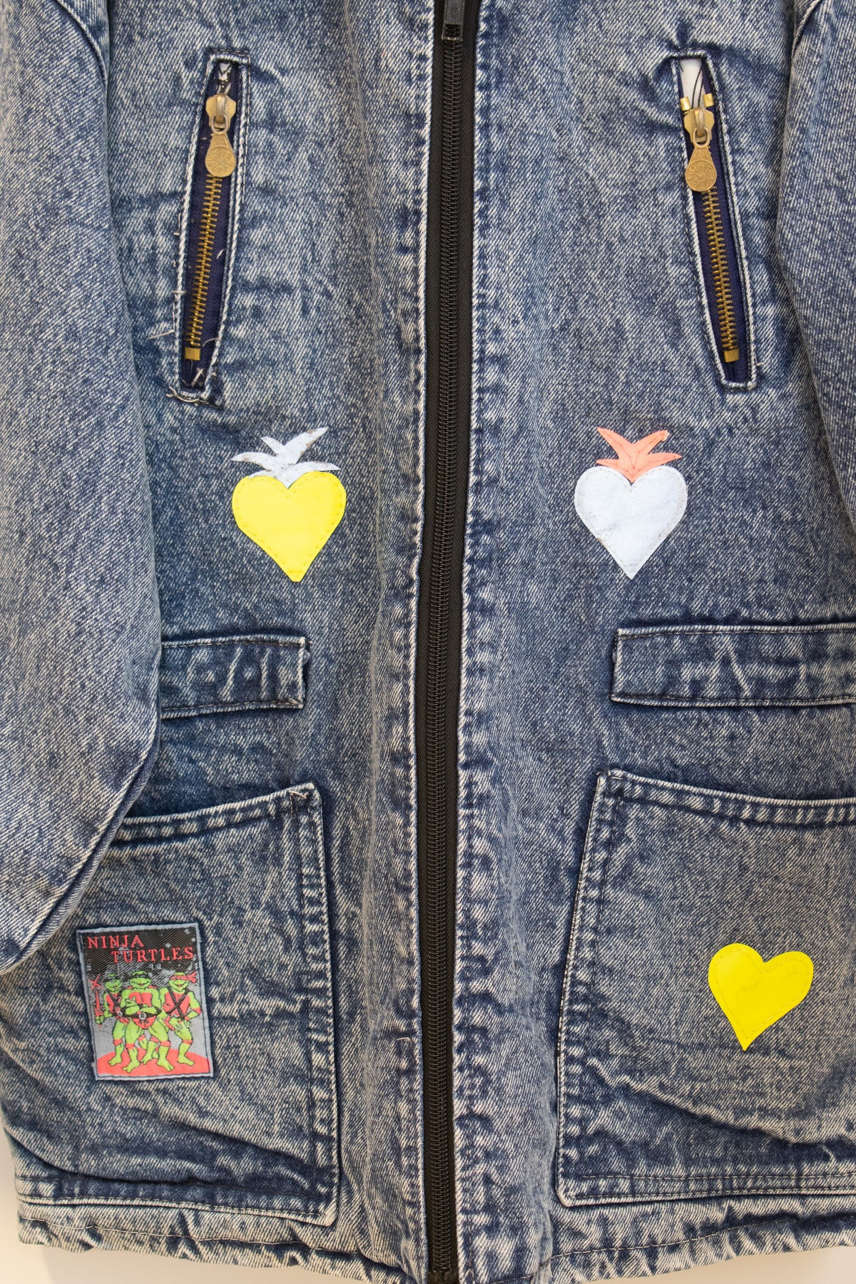 OFAK handmade vintage Italian Folk Art Denim Explorer Jacket / 8-10