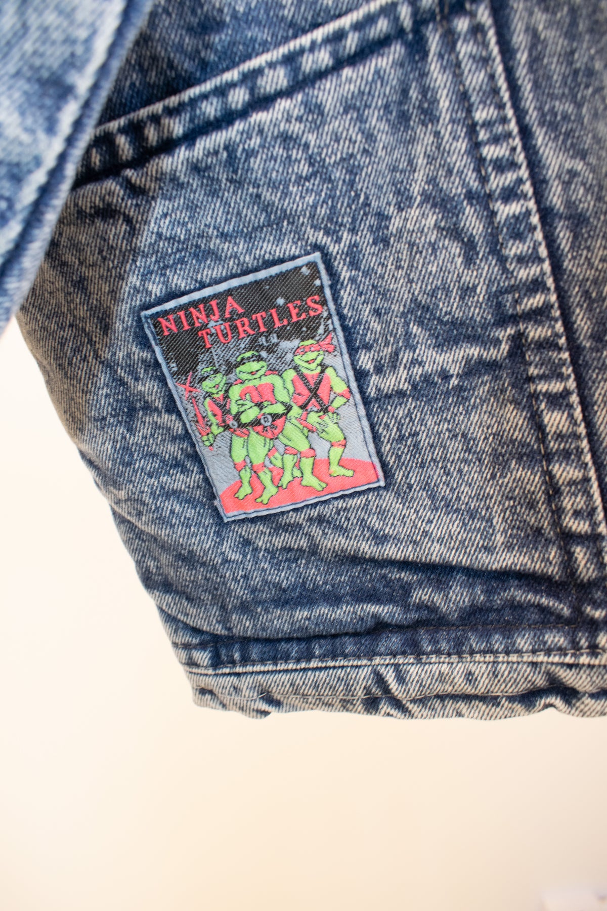 OFAK handmade vintage Italian Folk Art Denim Explorer Jacket / 8-10