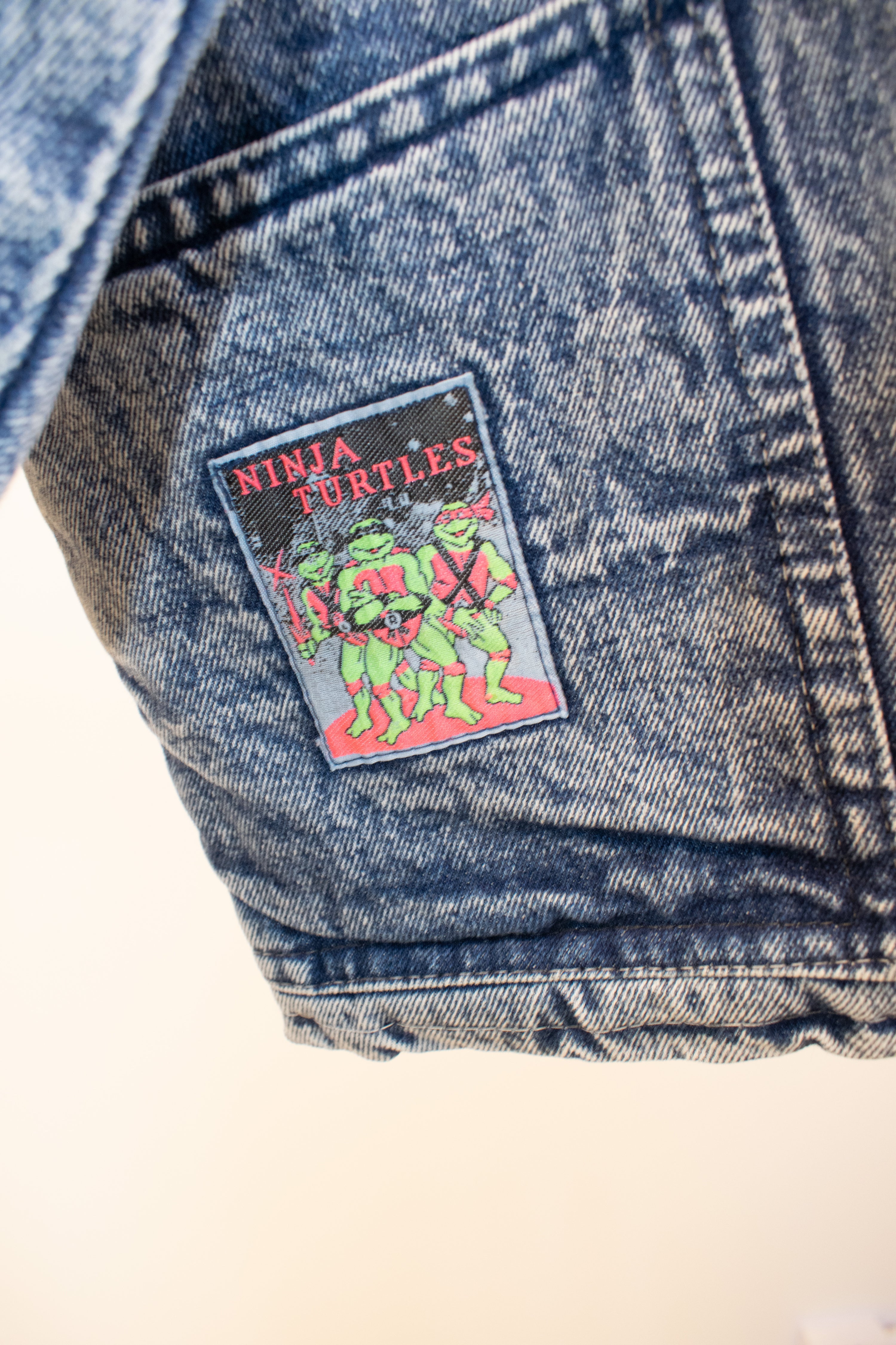 OFAK handmade vintage Italian Folk Art Denim Explorer Jacket / 8-10