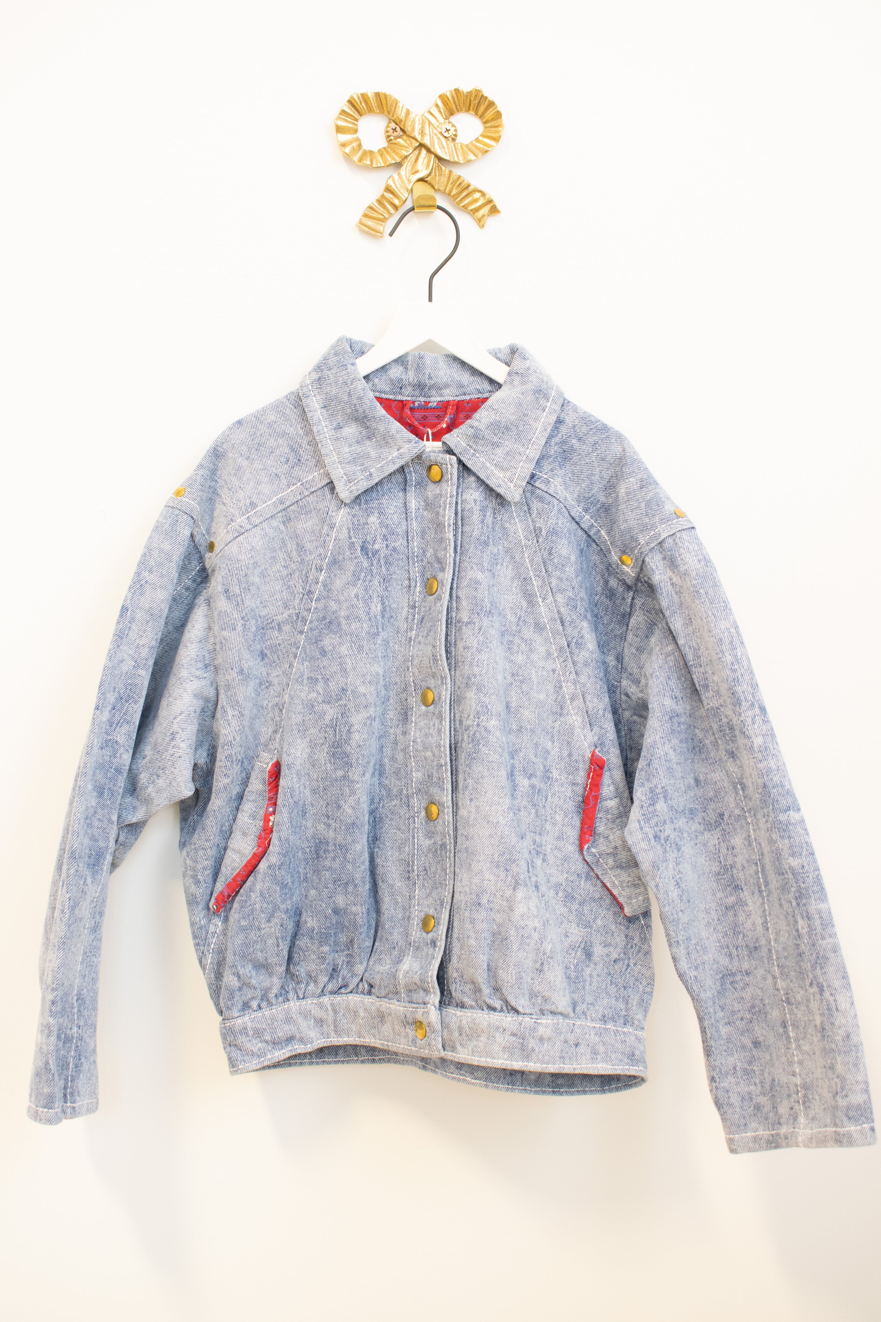 vintage Denim Bandana Jacket / 6-8