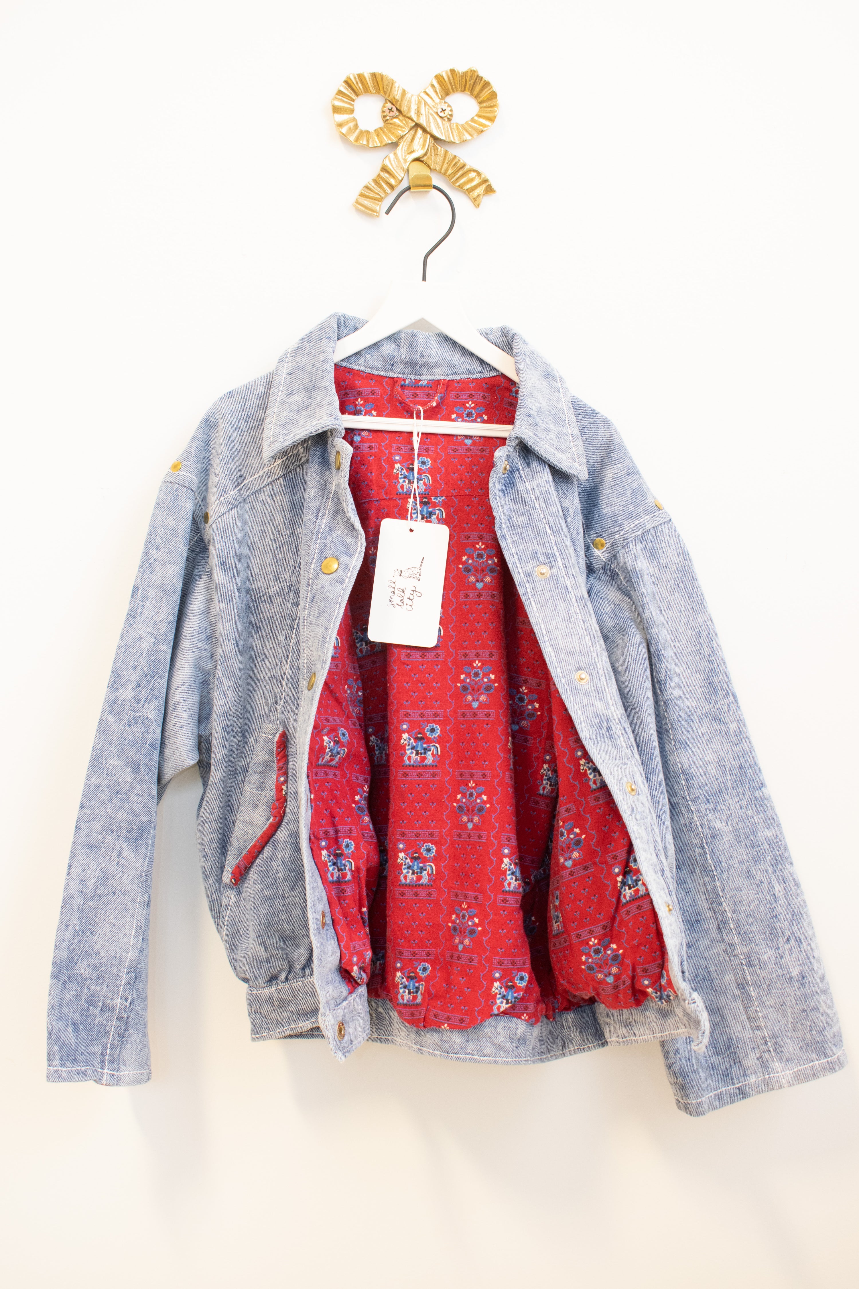 vintage Denim Bandana Jacket / 6-8