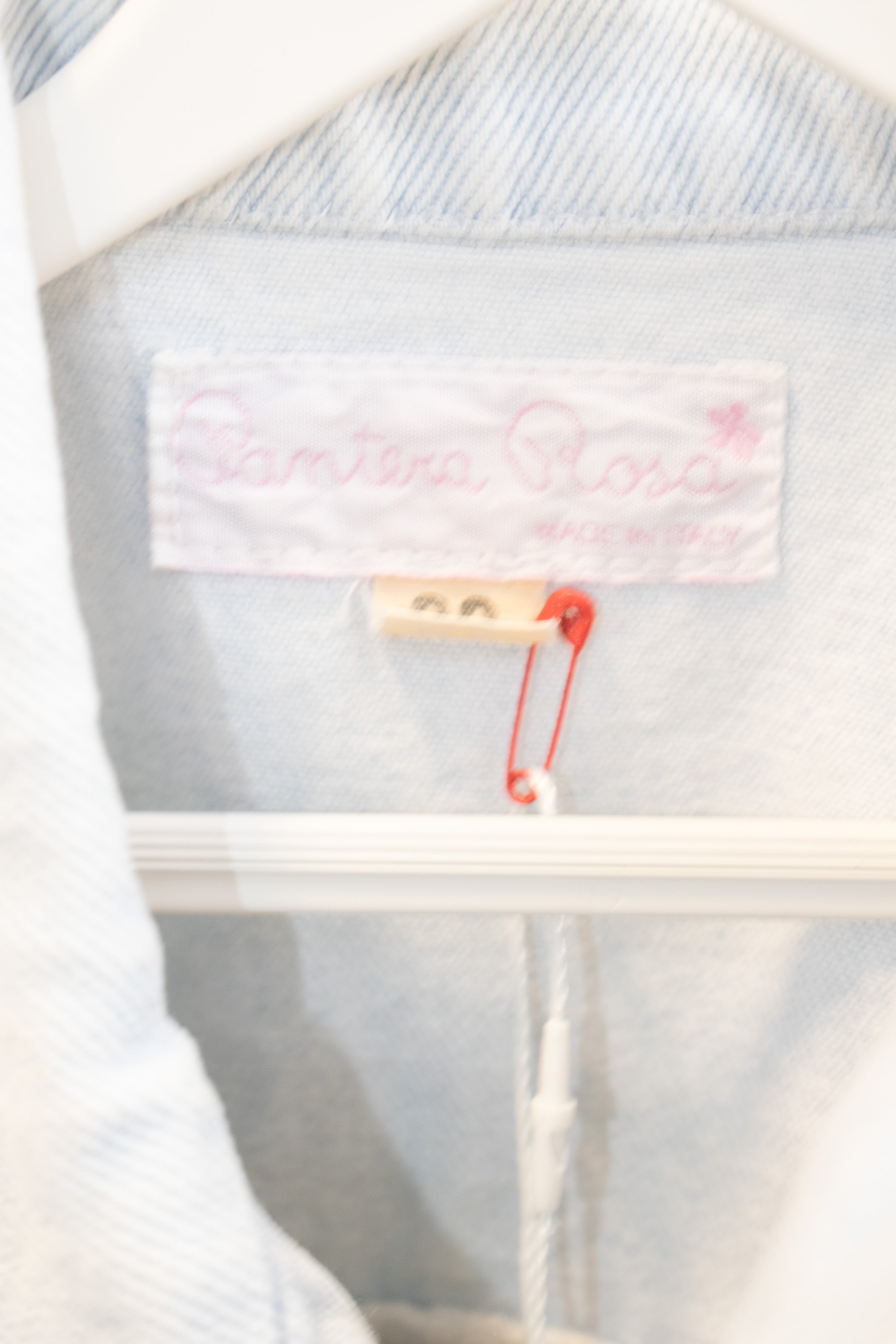 vintage Light Pearl RicRac Jean Jacket / 10-12