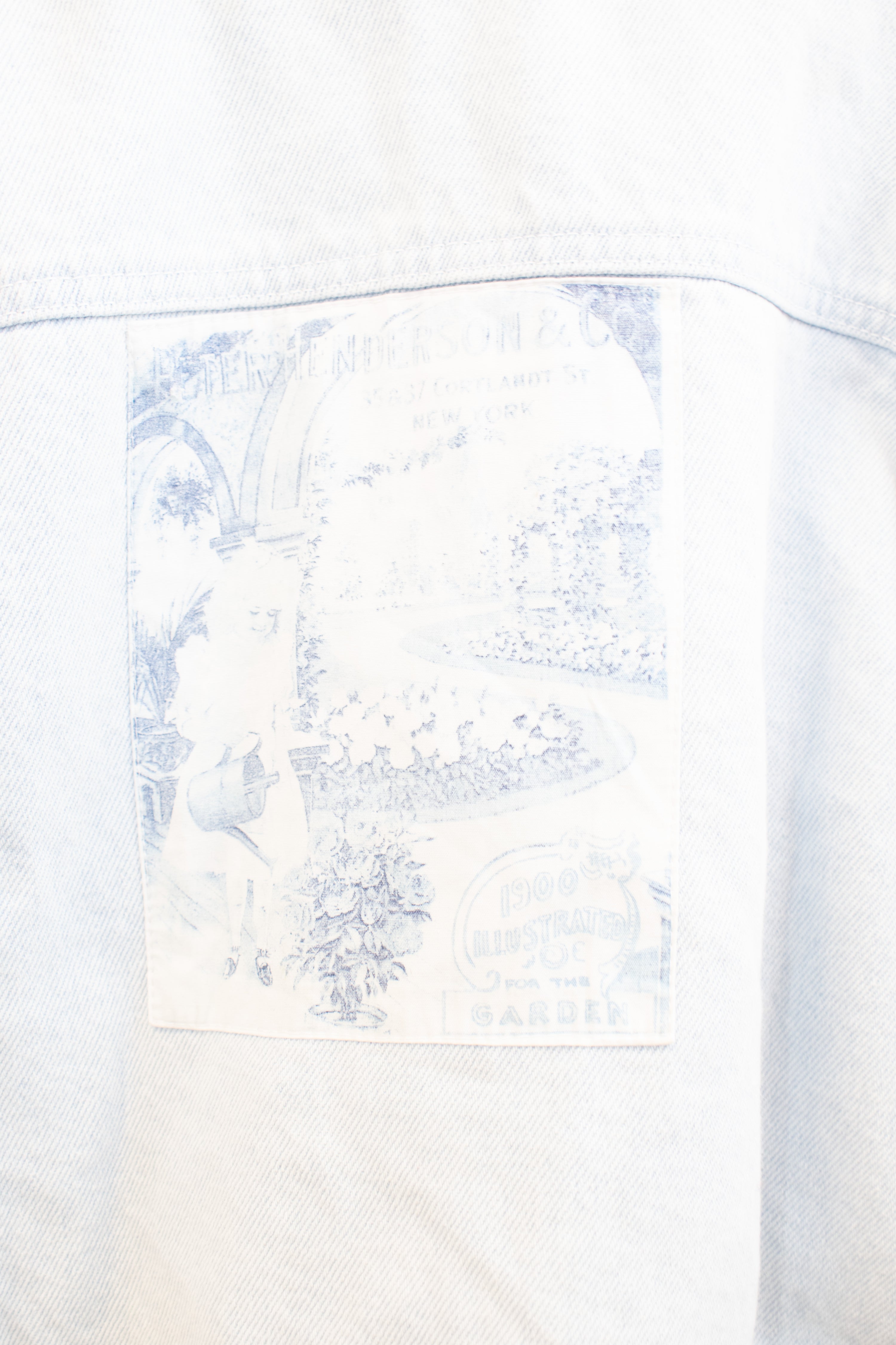 vintage Light Pearl RicRac Jean Jacket / 10-12