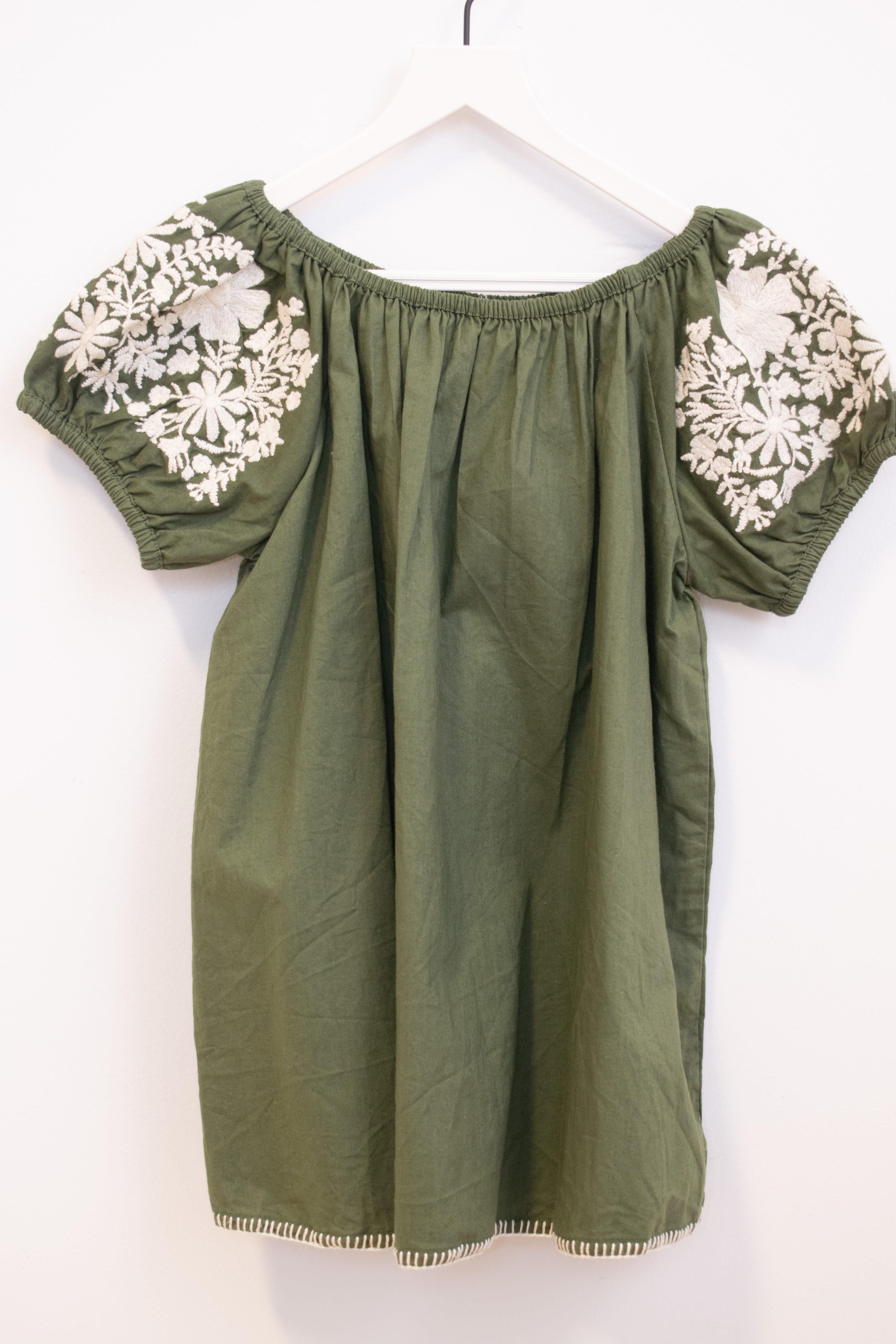 Apolina Green Floral Appliqué Dress / small