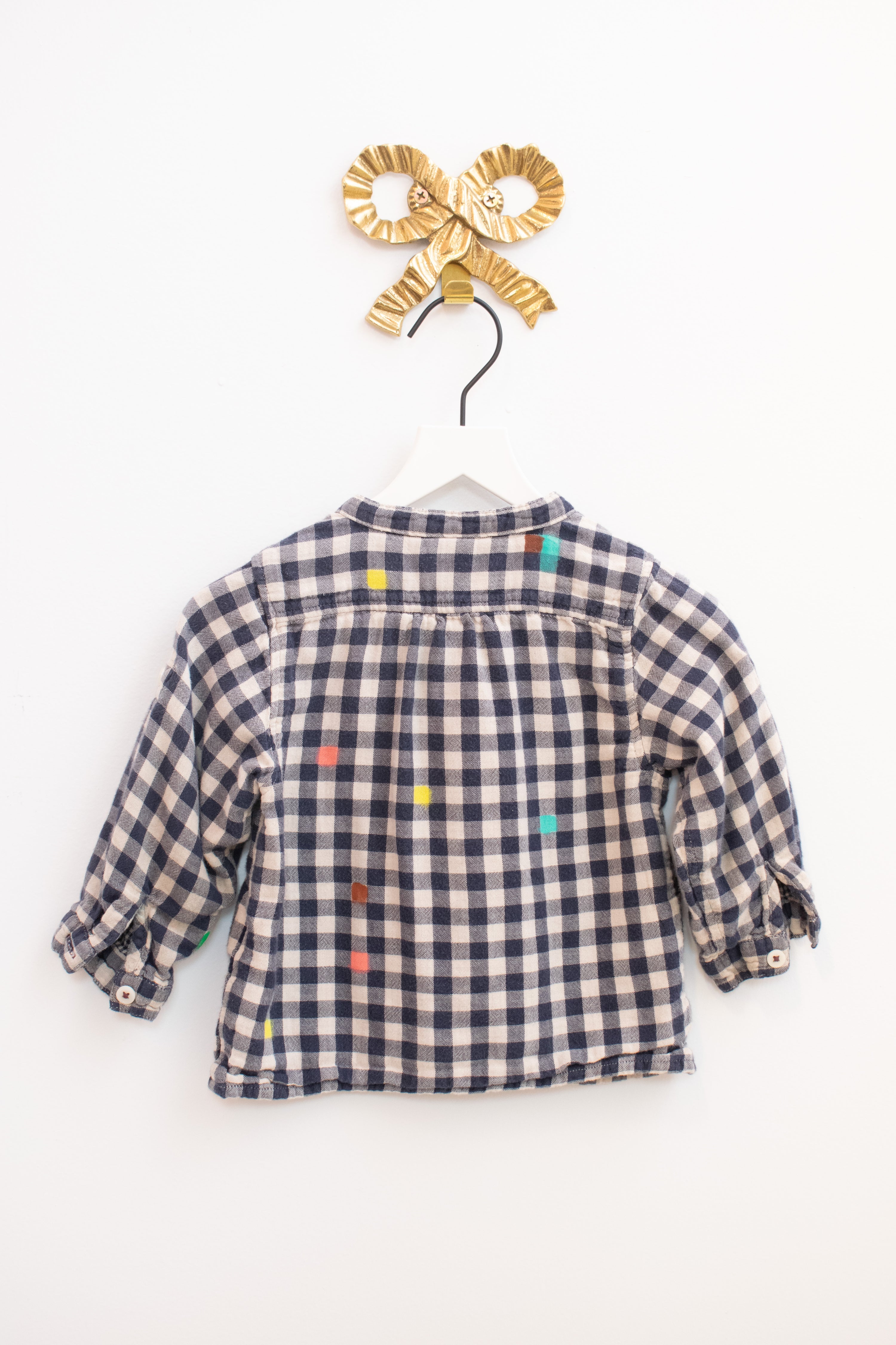 Courtney Knight x Petit Bateau Colored-In Check Flannel / 12 months