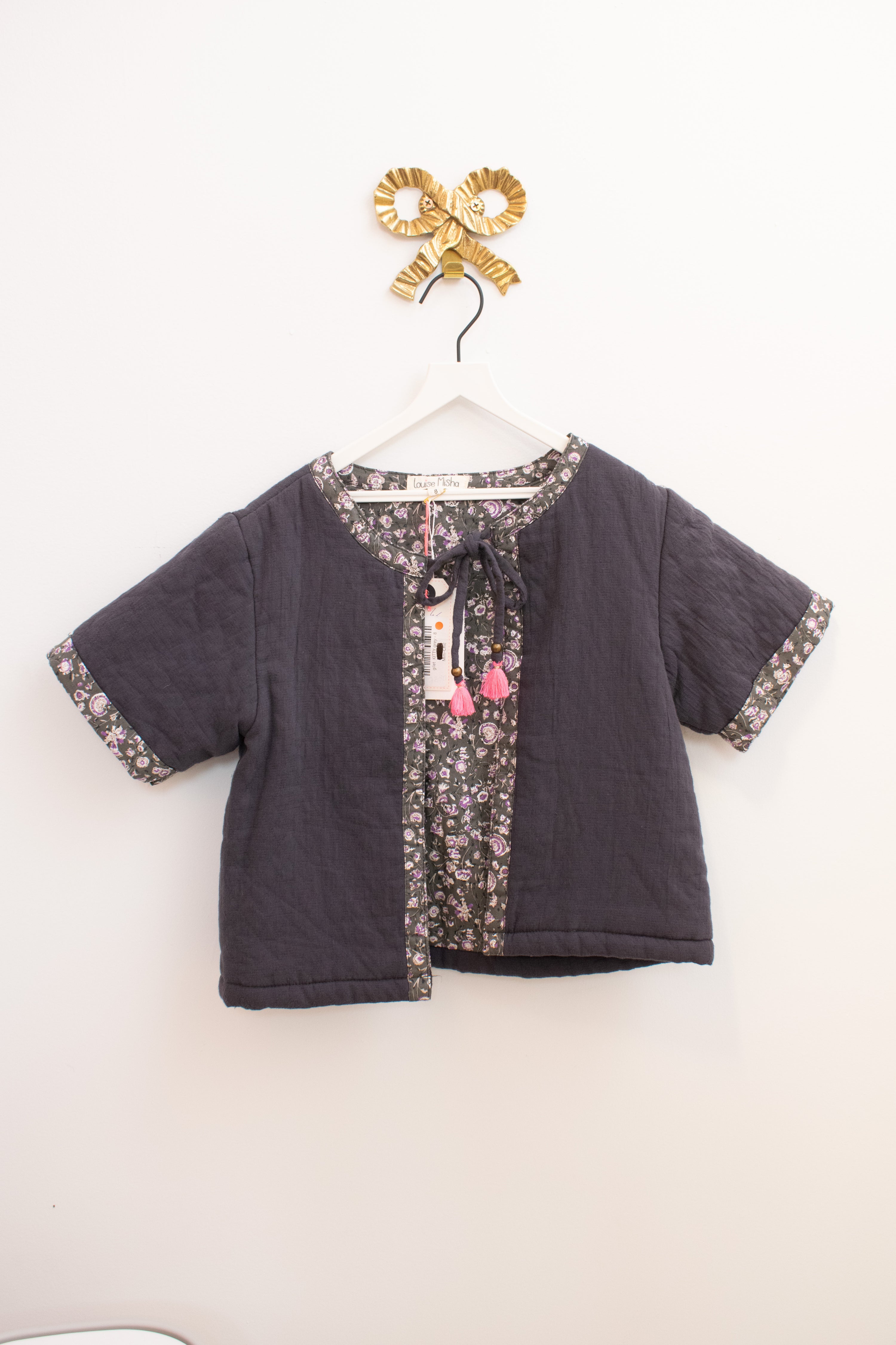 NWTs Louise Misha Quilted Gilet Kitty Grey  / 8