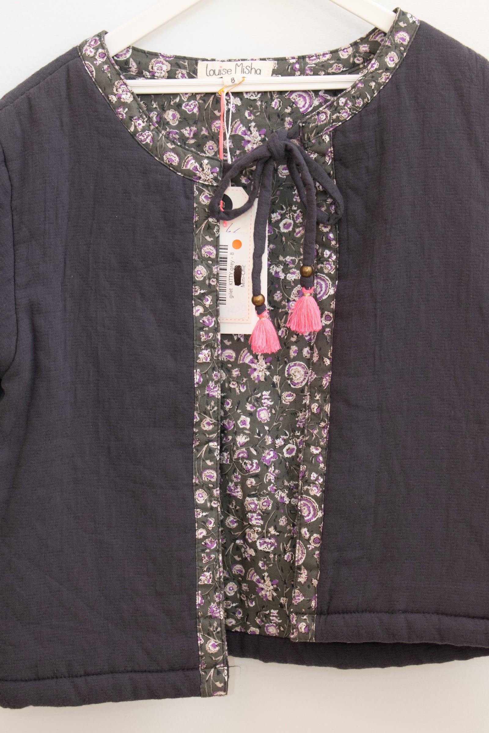 NWTs Louise Misha Quilted Gilet Kitty Grey  / 8