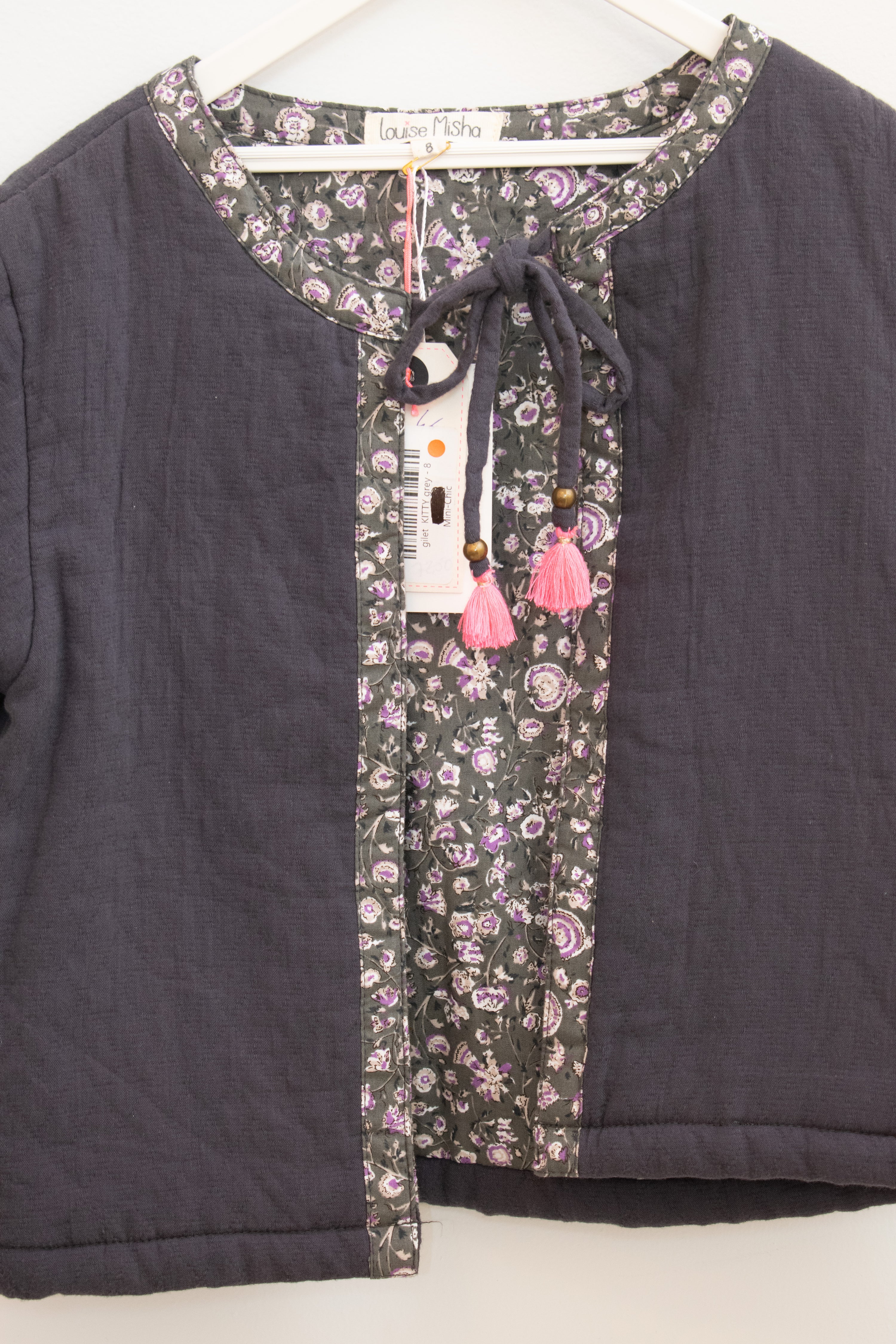 NWTs Louise Misha Quilted Gilet Kitty Grey  / 8