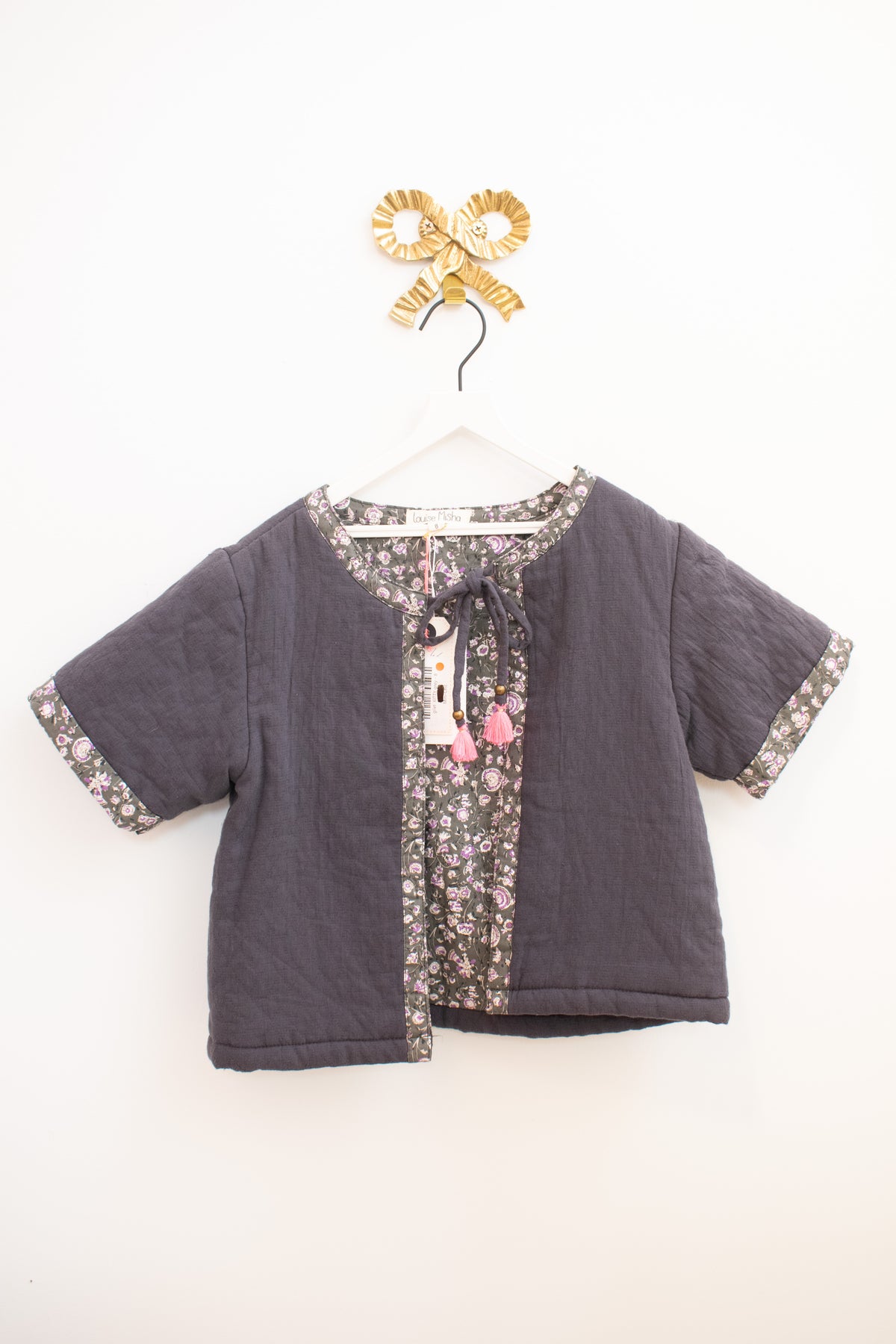 NWTs Louise Misha Quilted Gilet Kitty Grey  / 8