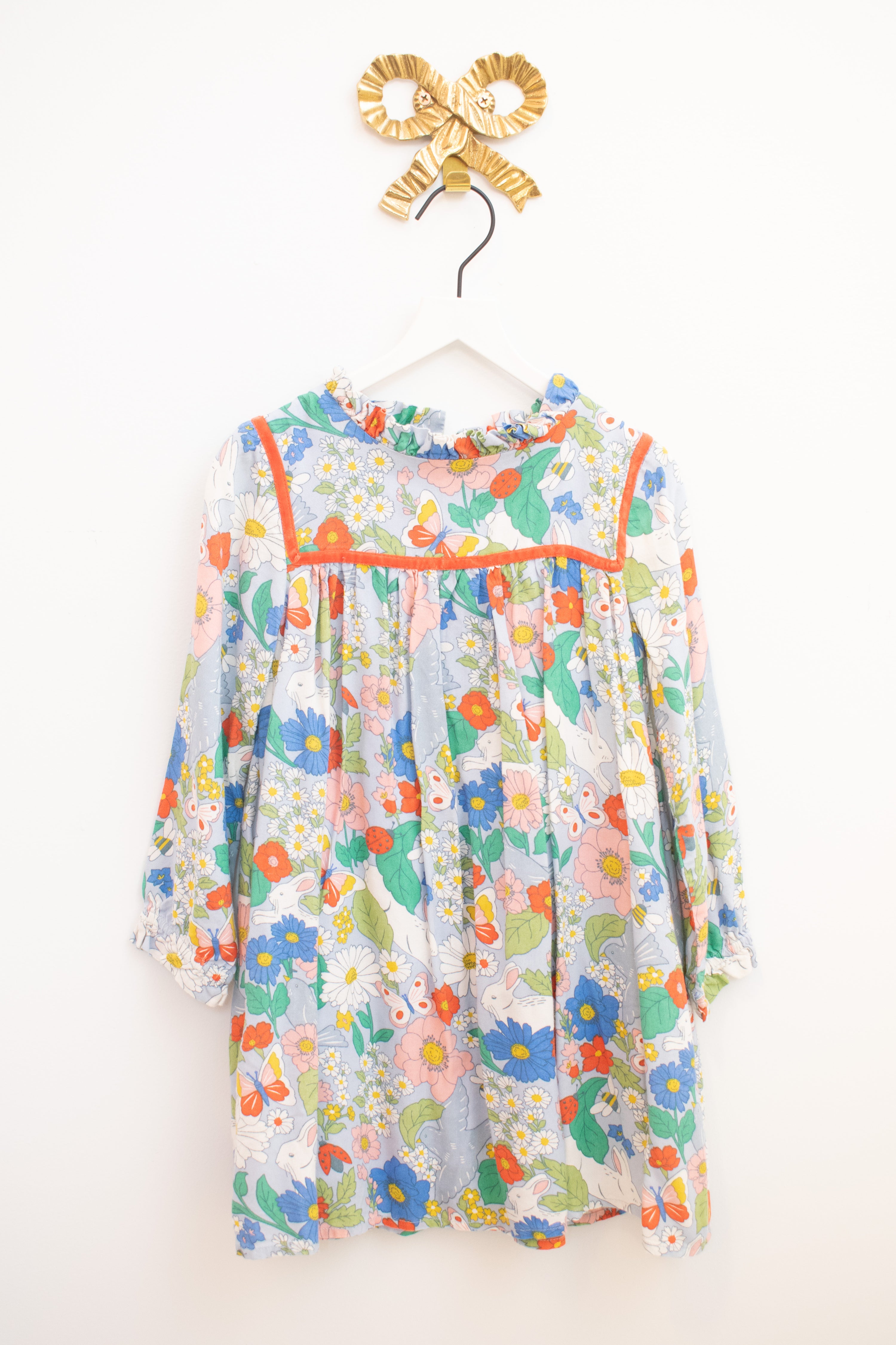 Mini Boden Floral Butterfly Dress / 3-4 Years