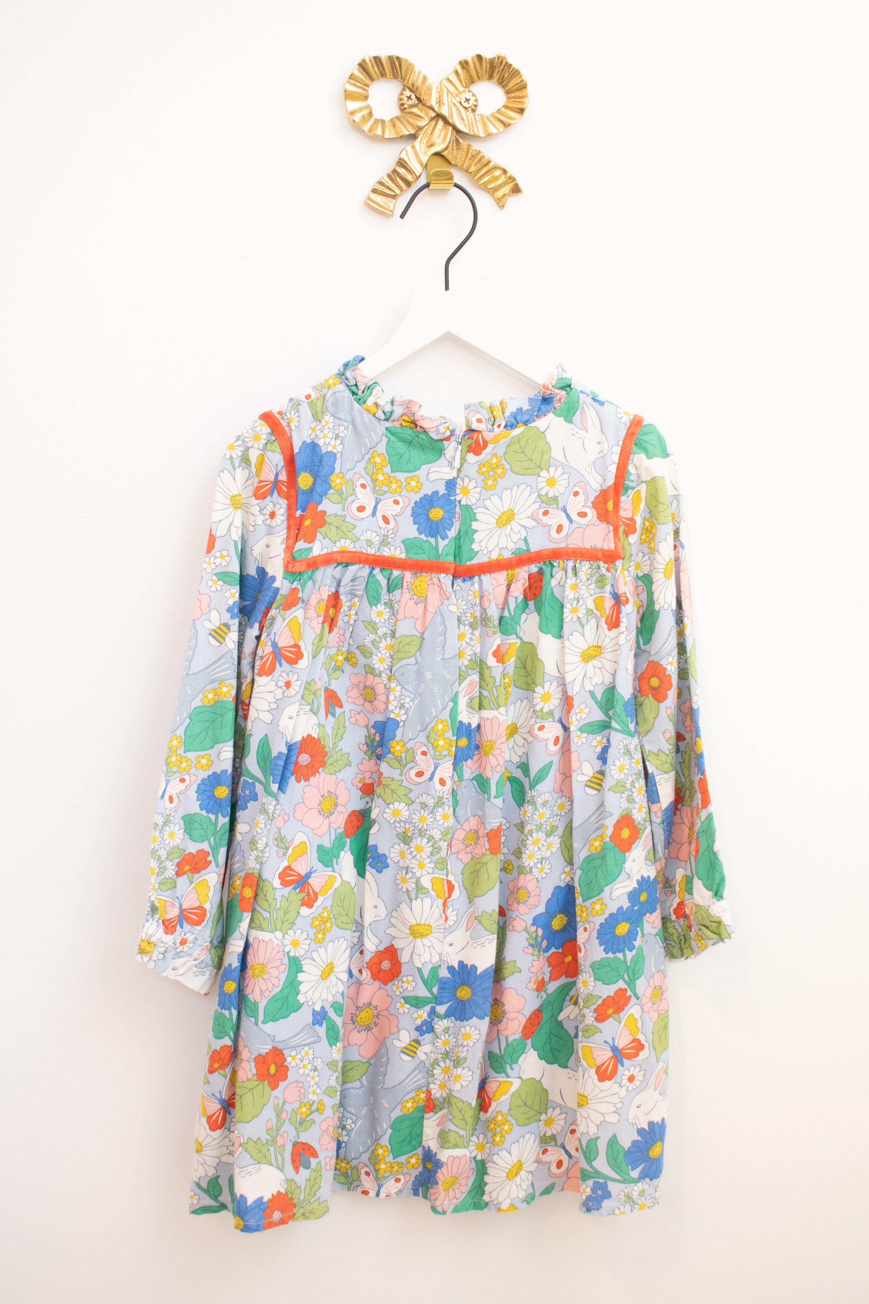 Mini Boden Floral Butterfly Dress / 3-4 Years