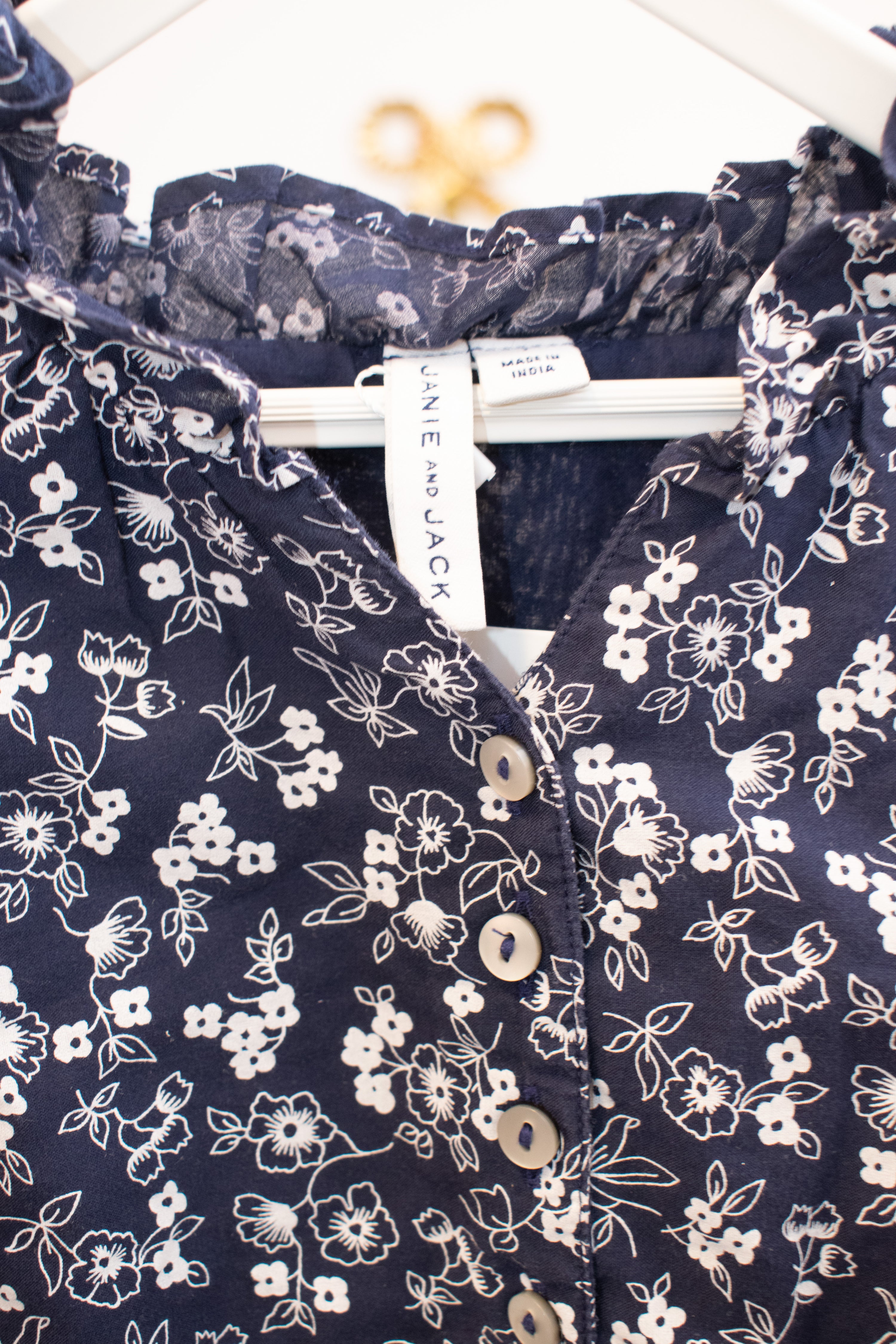 janie and jack Navy Empire Floral Dress / 7 small talk city janie and jack Navy Empire Floral Dress / 7 small talk city