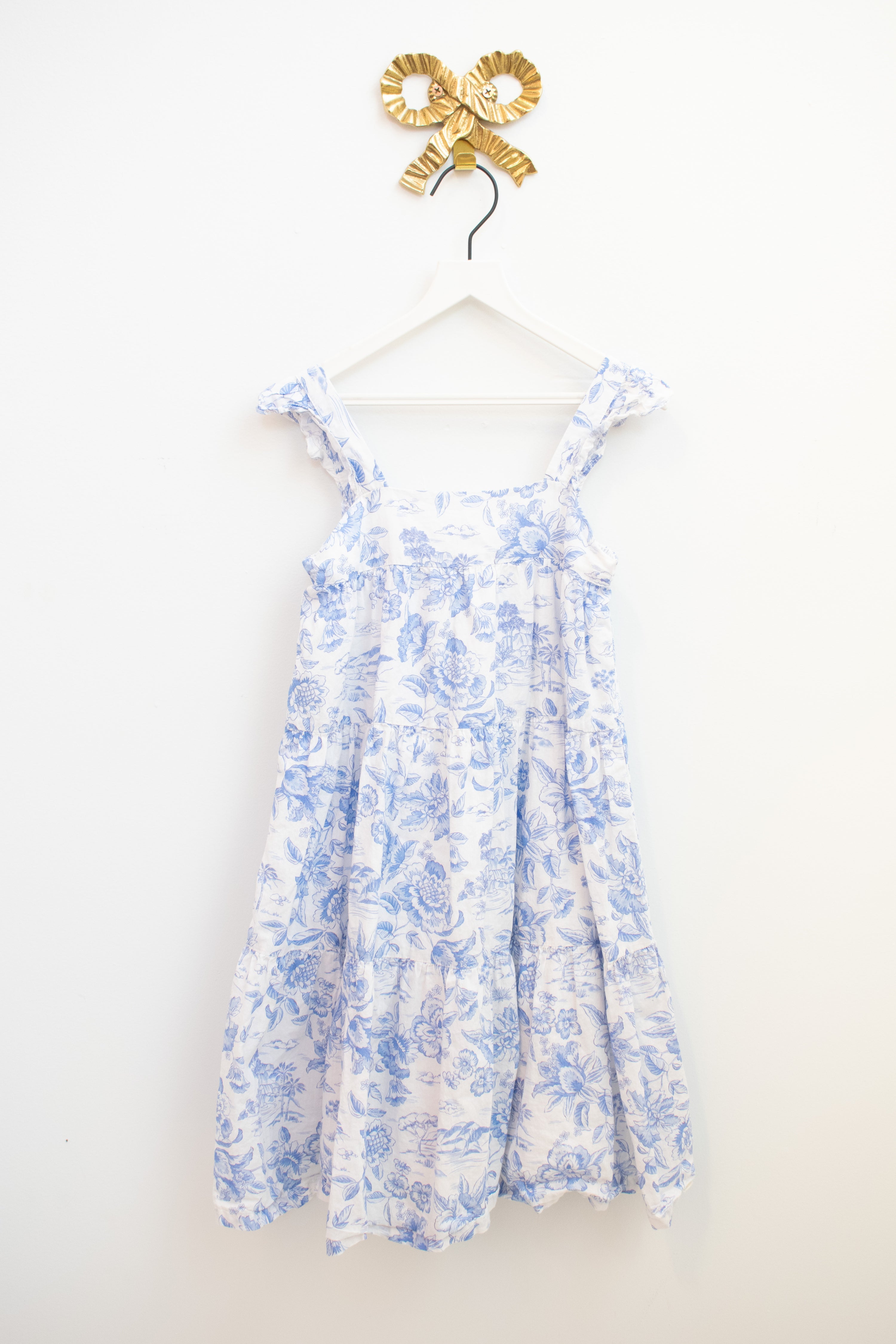 Tartine Et Chocolat Blue Floral Dress / 6 small talk city Tartine Et Chocolat Blue Floral Dress / 6 small talk city
