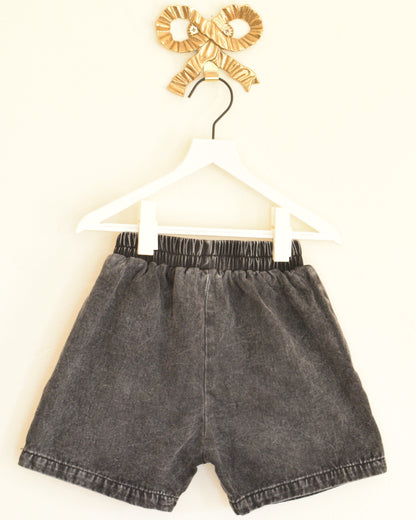 SS20 Black Denim Bermuda Shorts / 4-5
