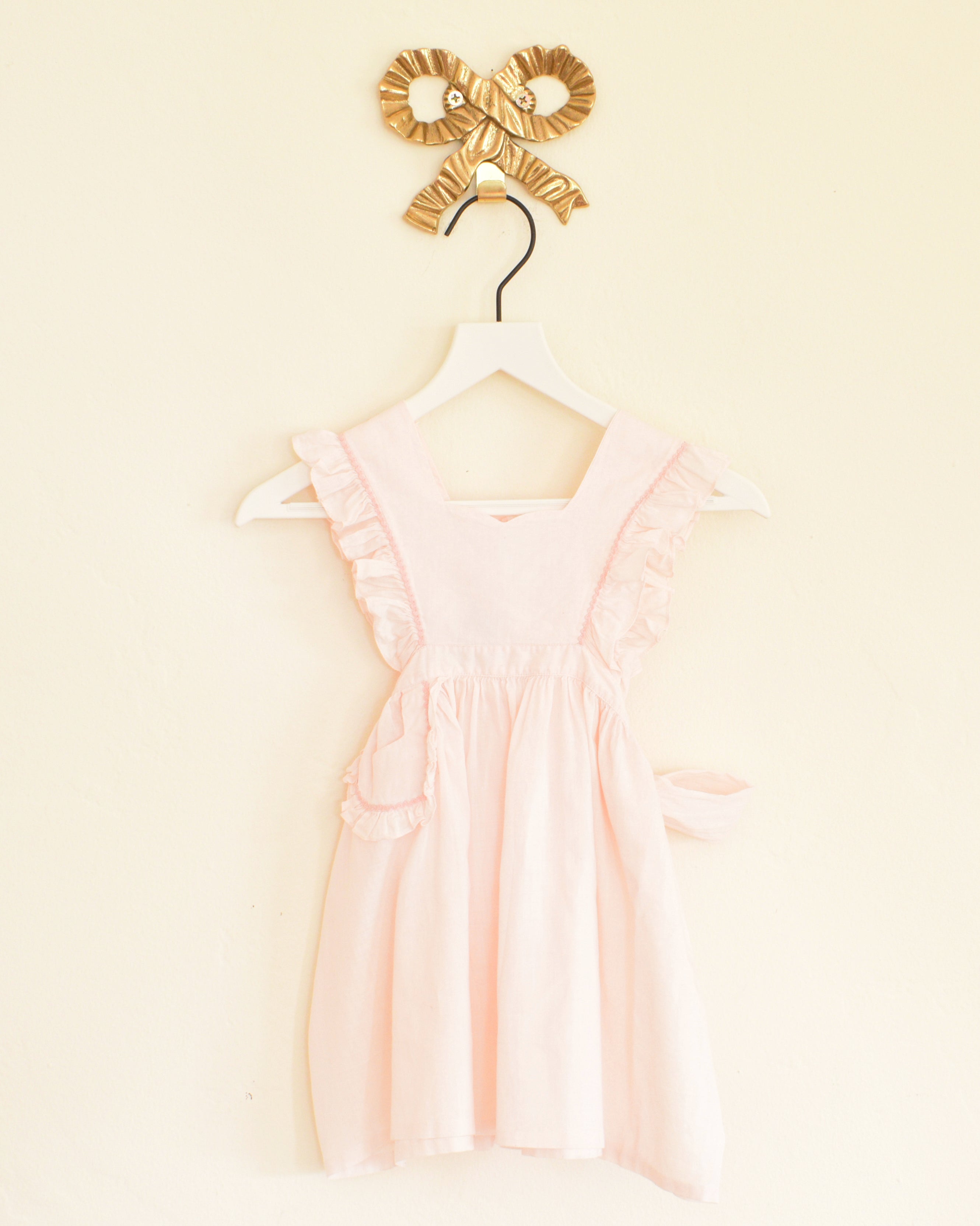 vintage handmade cotton smock dress / 0-6 months