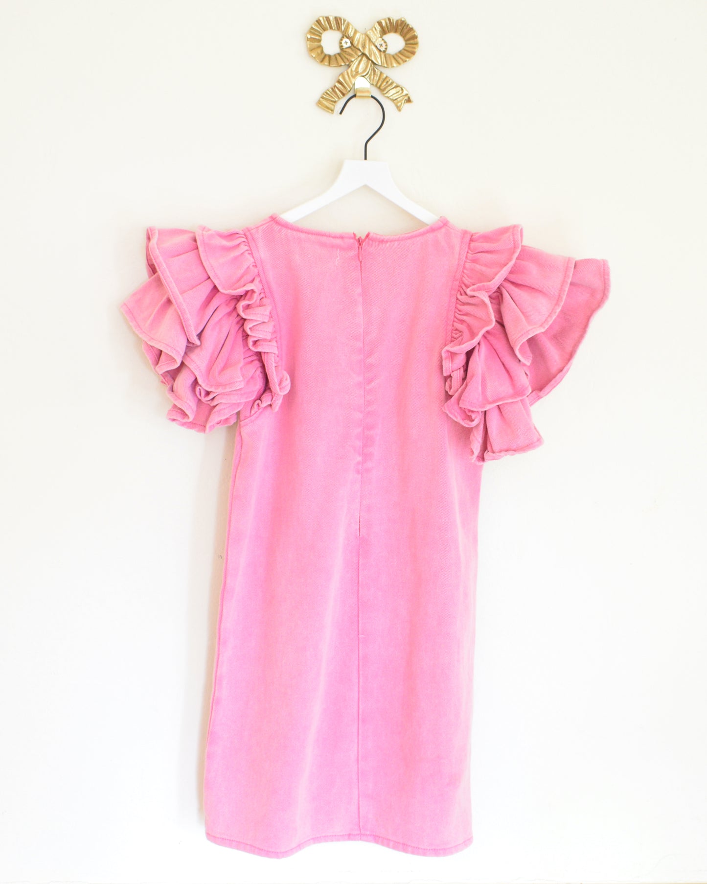 Lola & the Boys Pink Denim Dress / 8