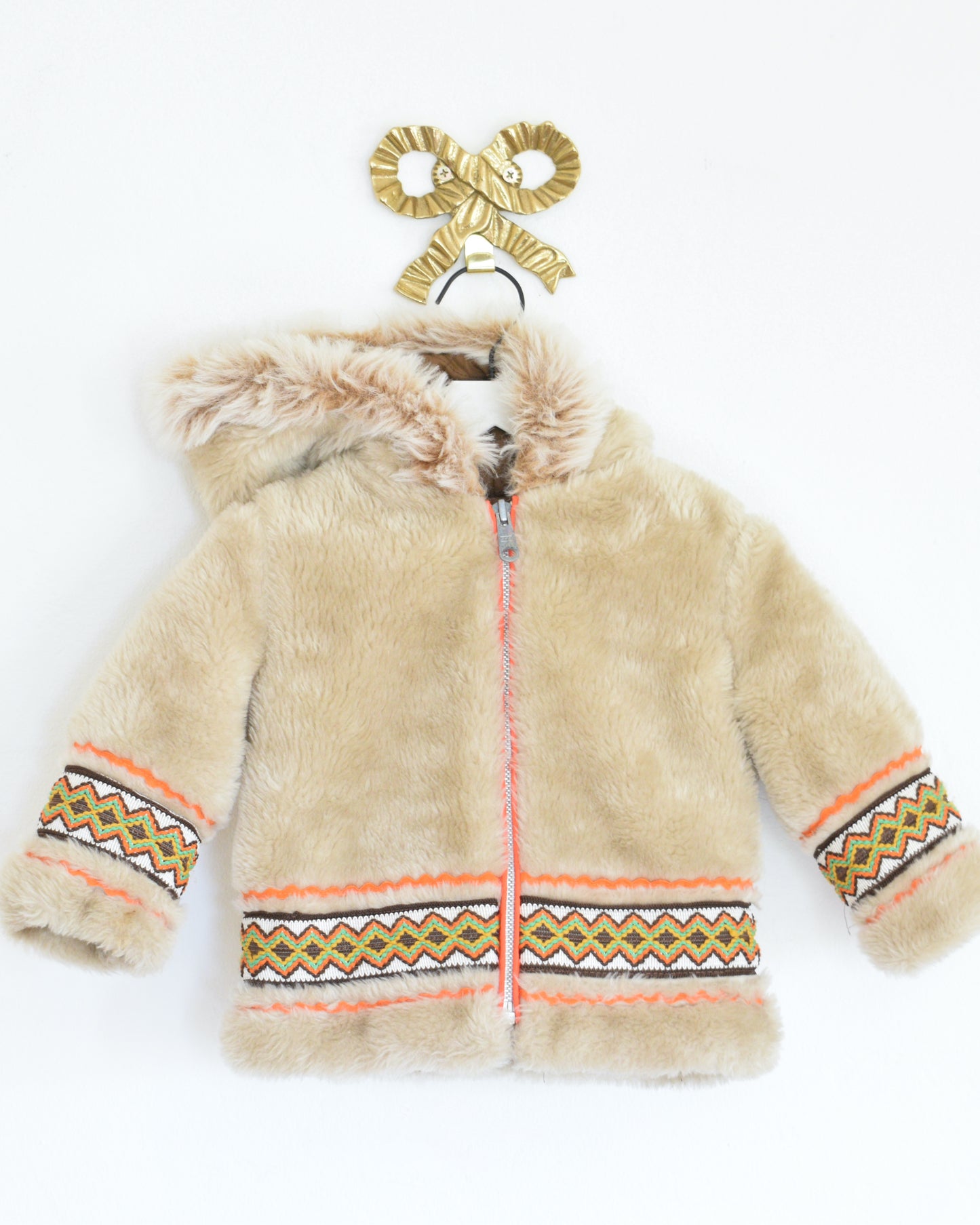 vintage Kiddies' Togs Native Canadian Coat / 18-24 months tan