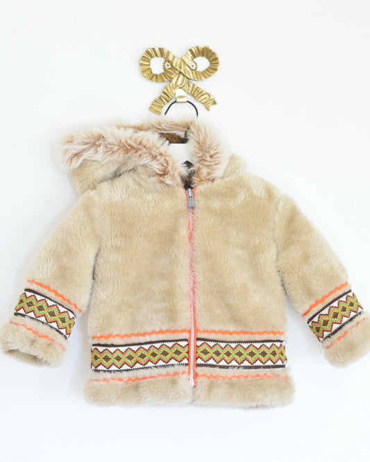 vintage Kiddies' Togs Native Canadian Coat / 18-24 months tan