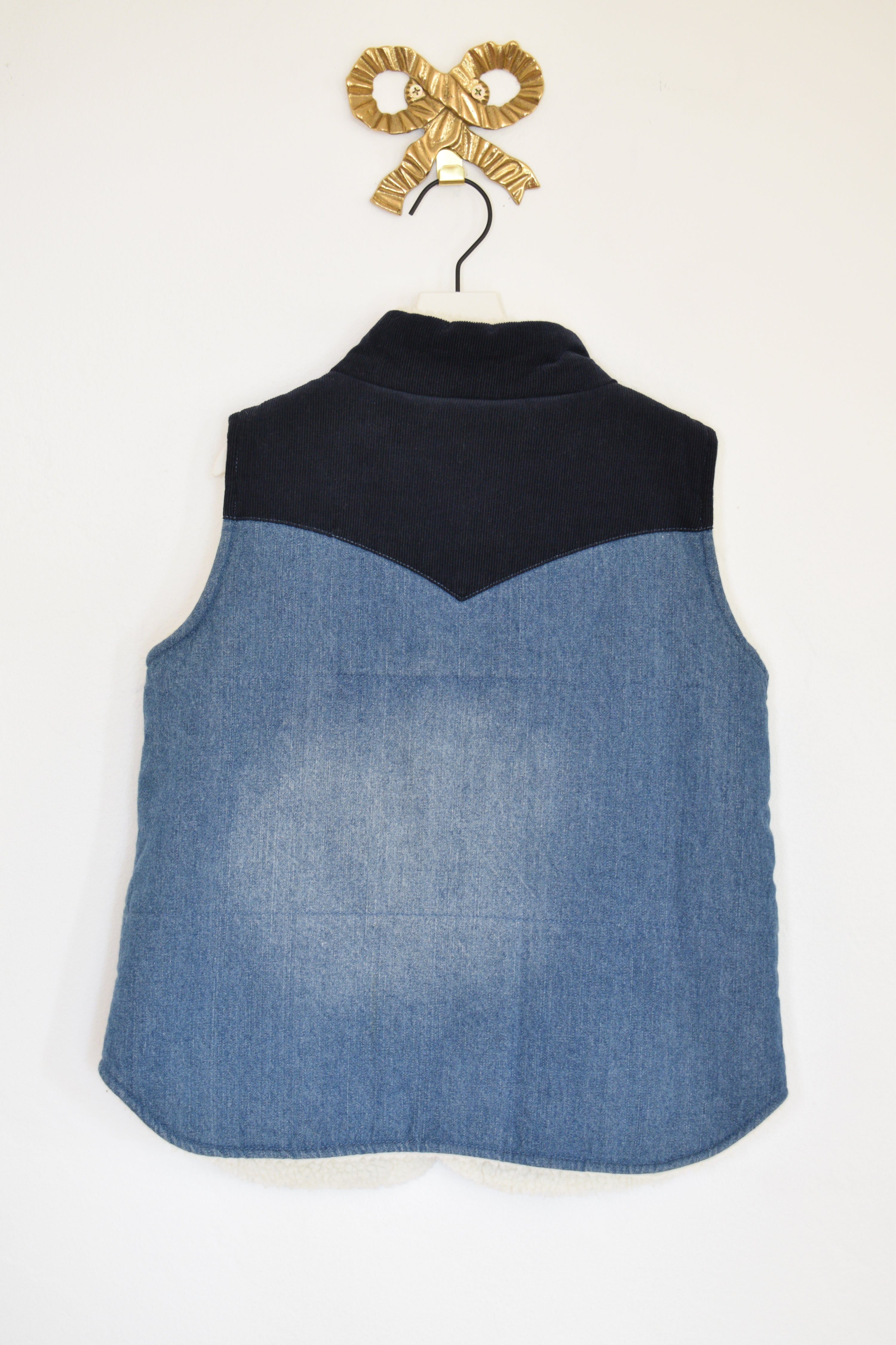 Bit'z Kids Denim Sherpa Lined Puff Vest / 5-6