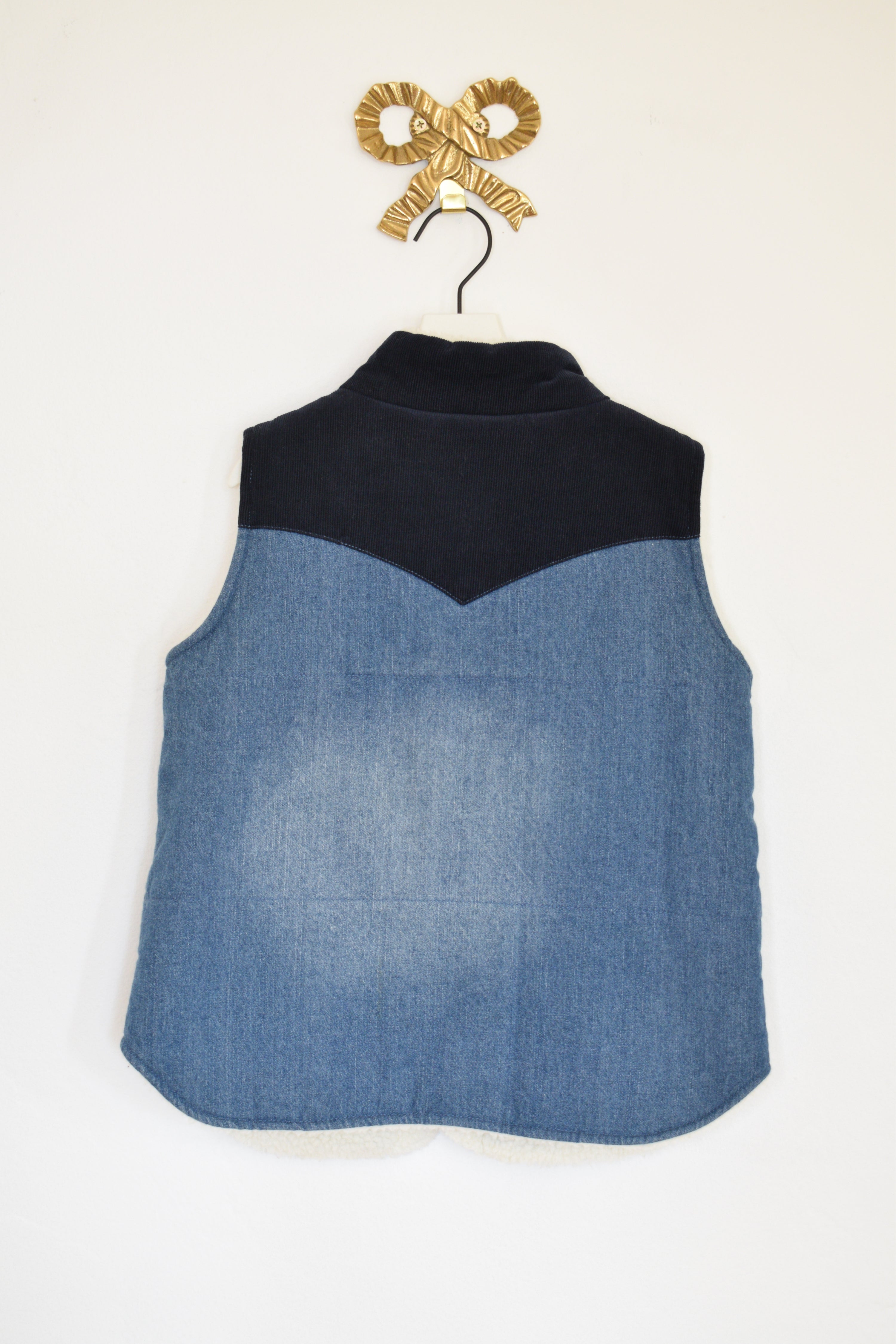 Bit'z Kids Denim Sherpa Lined Puff Vest / 5-6