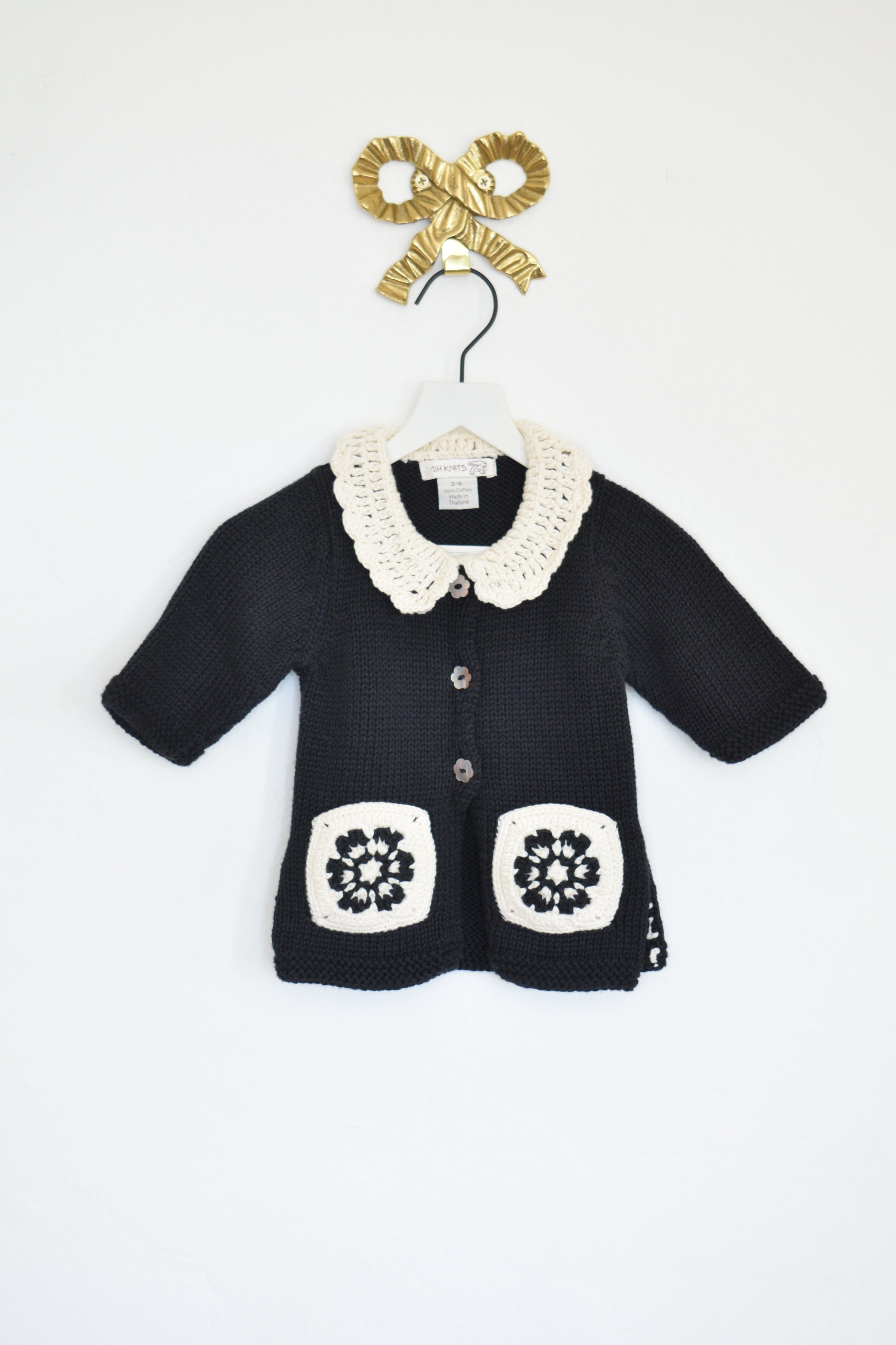 2H Knits Daisy Knit Cardigan / 3-6 months