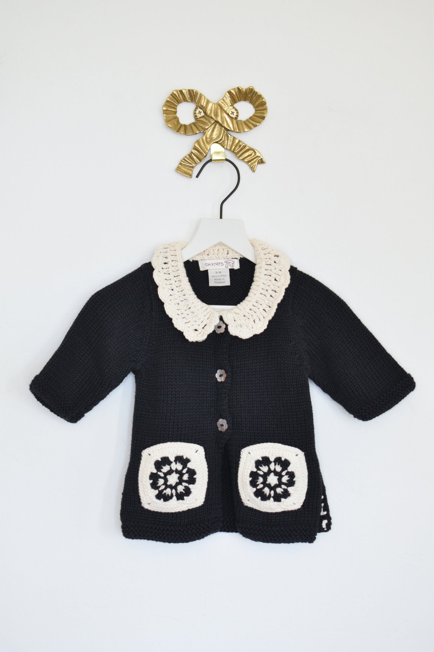2H Knits Daisy Knit Cardigan / 3-6 months