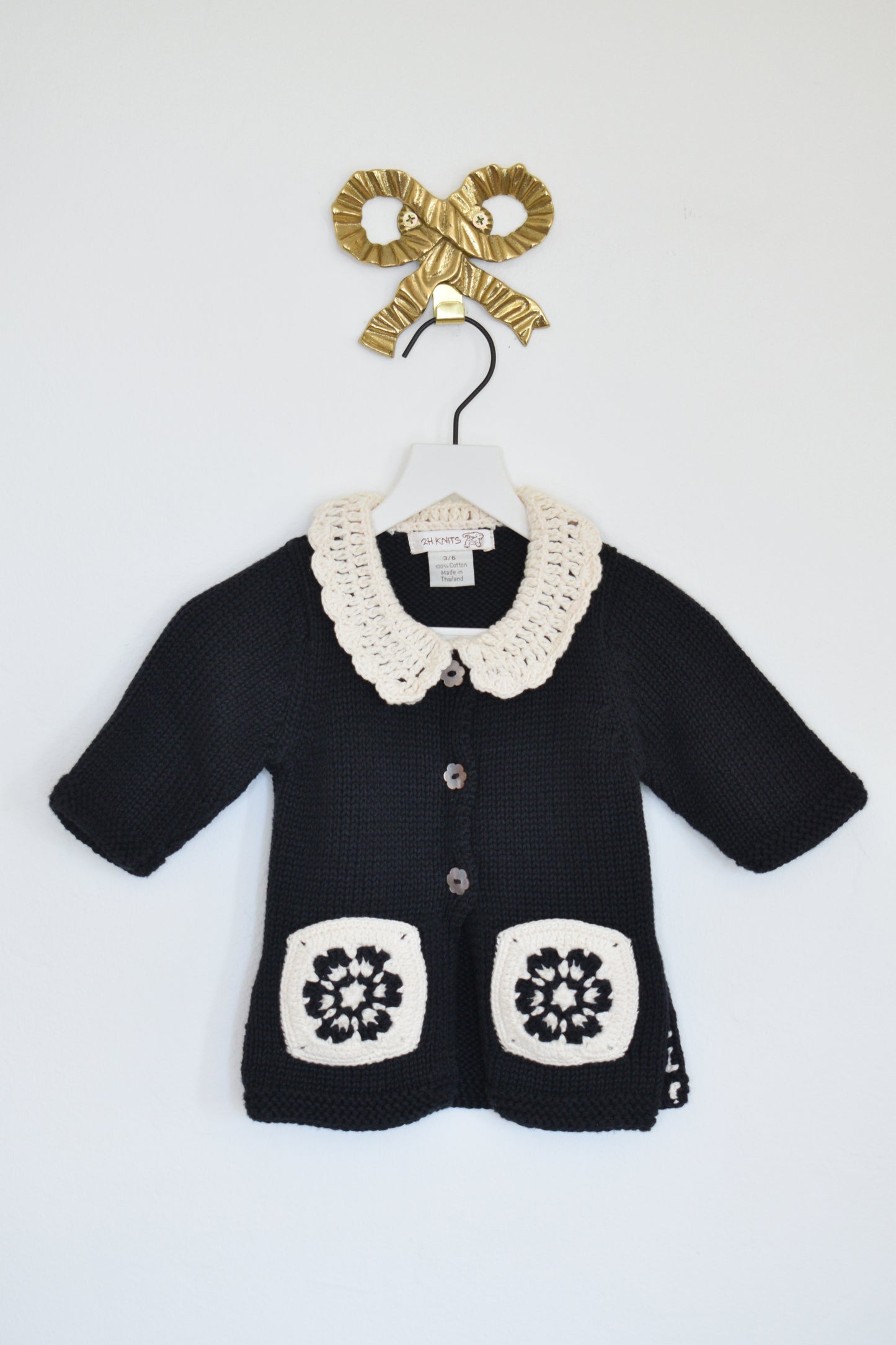 2H Knits Daisy Knit Cardigan / 3-6 months