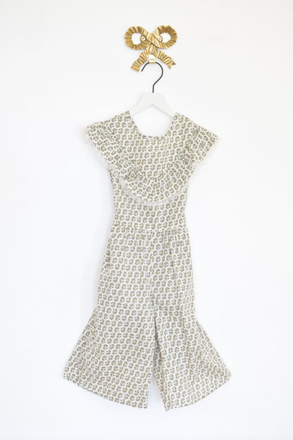 Louisiella Green Floral Playsuit / 3T
