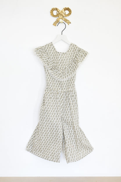 Louisiella Green Floral Playsuit / 3T