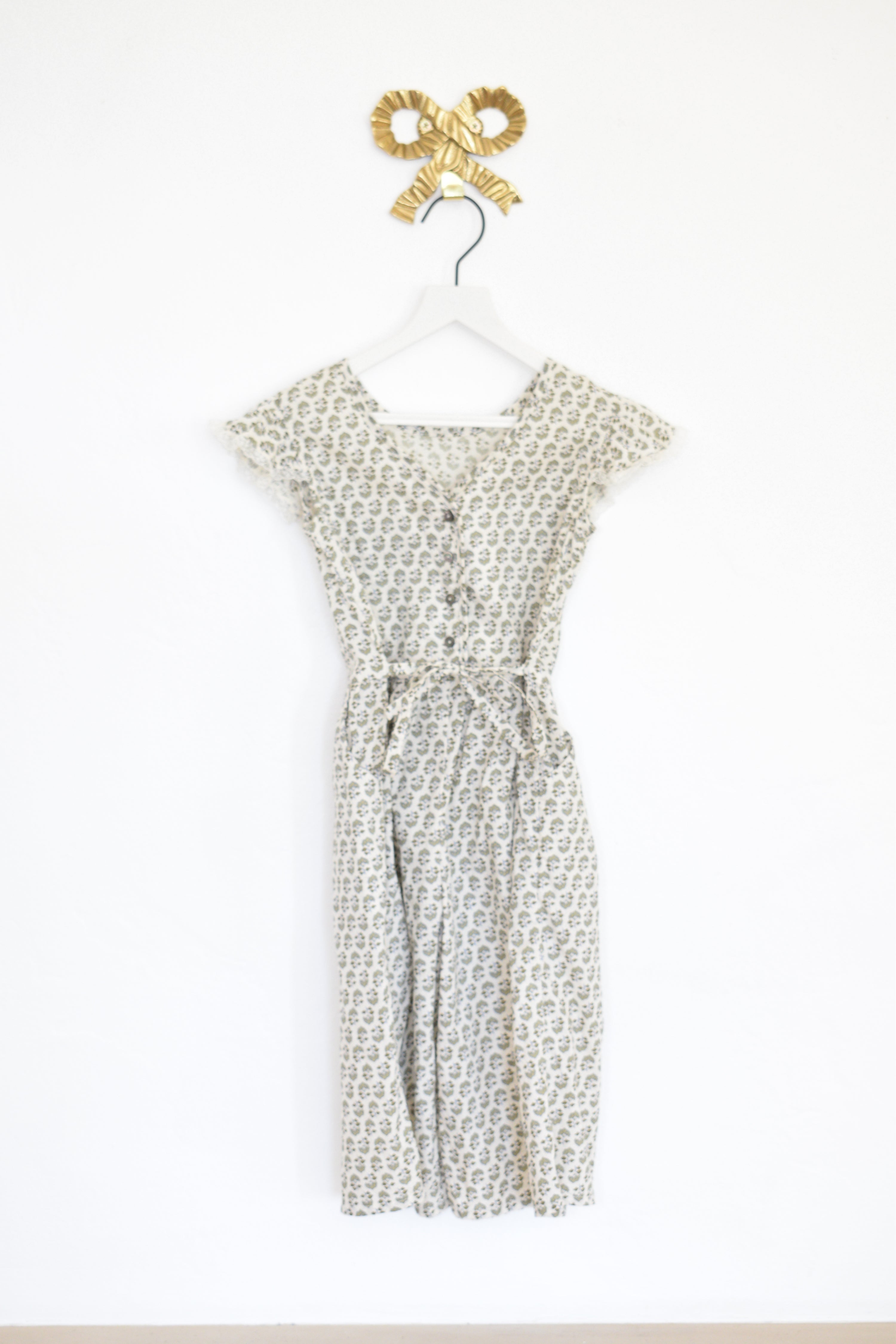 Louisiella Green Floral Playsuit / 3T