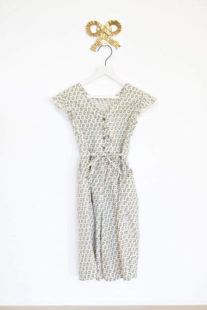 Louisiella Green Floral Playsuit / 3T